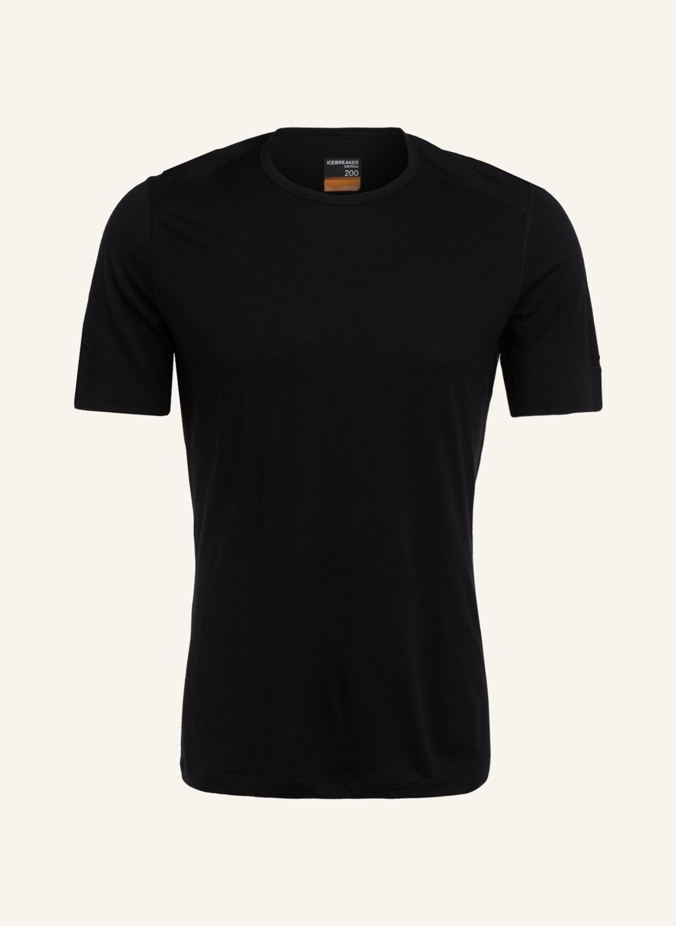 icebreaker Functional shirts 200 OASIS in merino wool, Color: BLACK (Image 1)