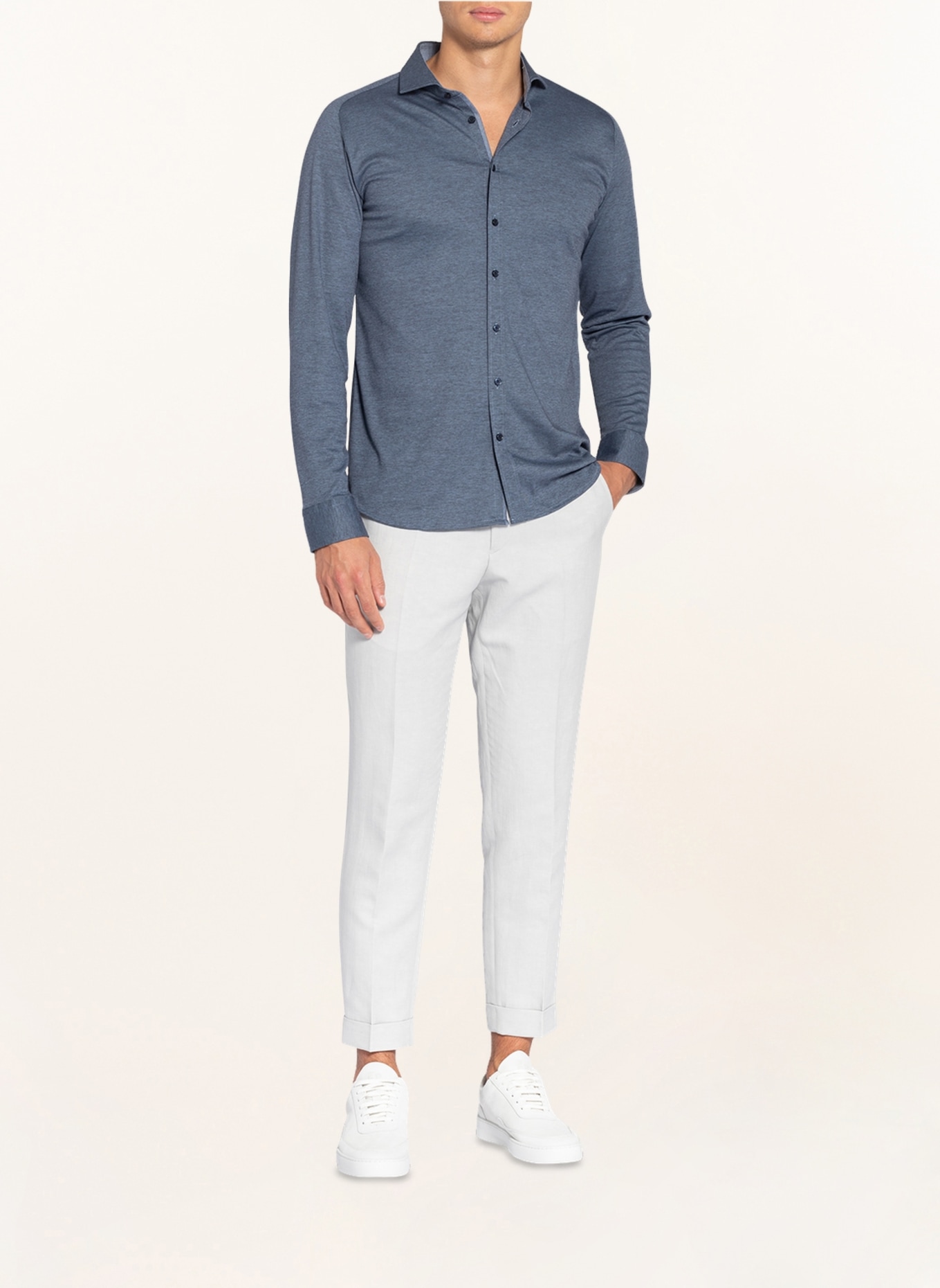 DESOTO Jerseyhemd Slim Fit, Farbe: BLAUGRAU (Bild 2)