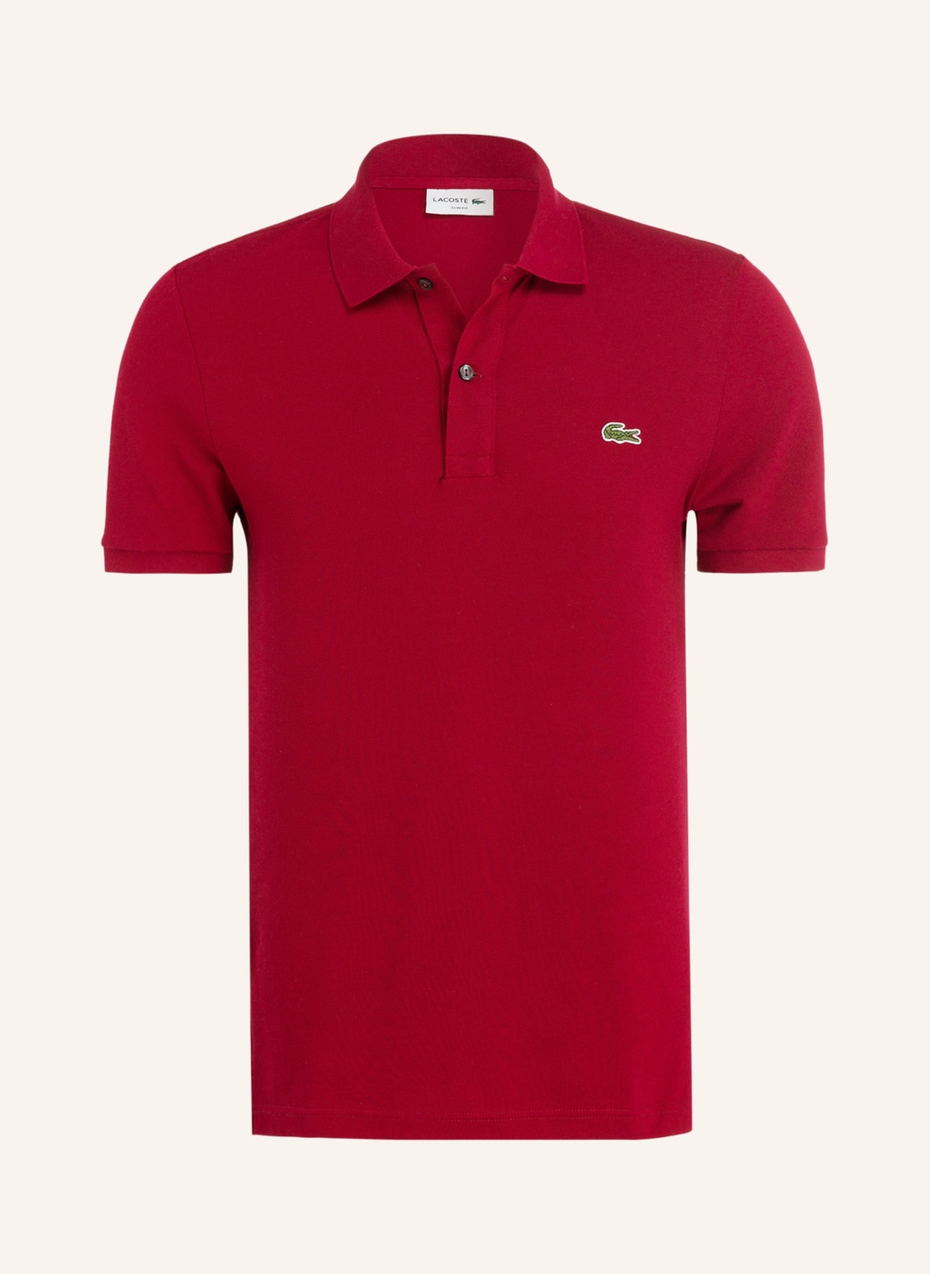 LACOSTE Piqué-Poloshirt Slim Fit, Farbe: DUNKELROT (Bild 1)