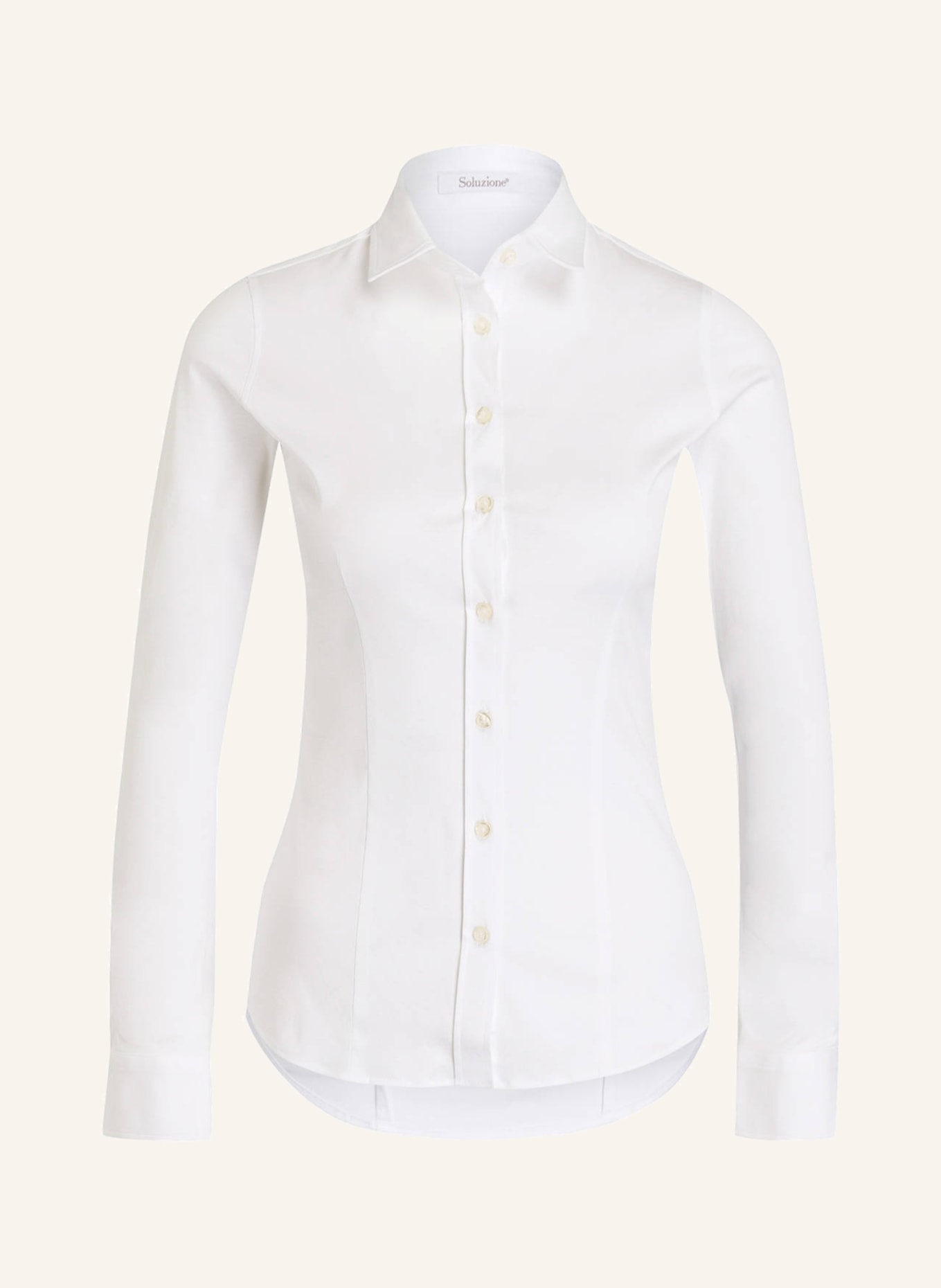 Soluzione Shirt blouse made of jersey, Color: 10 WEISS (Image 1)