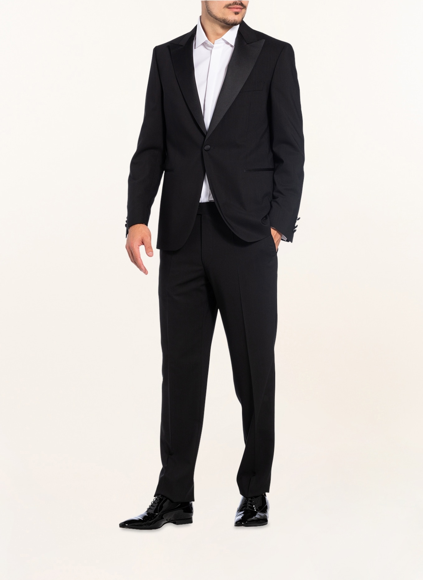 EDUARD DRESSLER Tuxedo trousers shaped fit, Color: BLACK (Image 2)