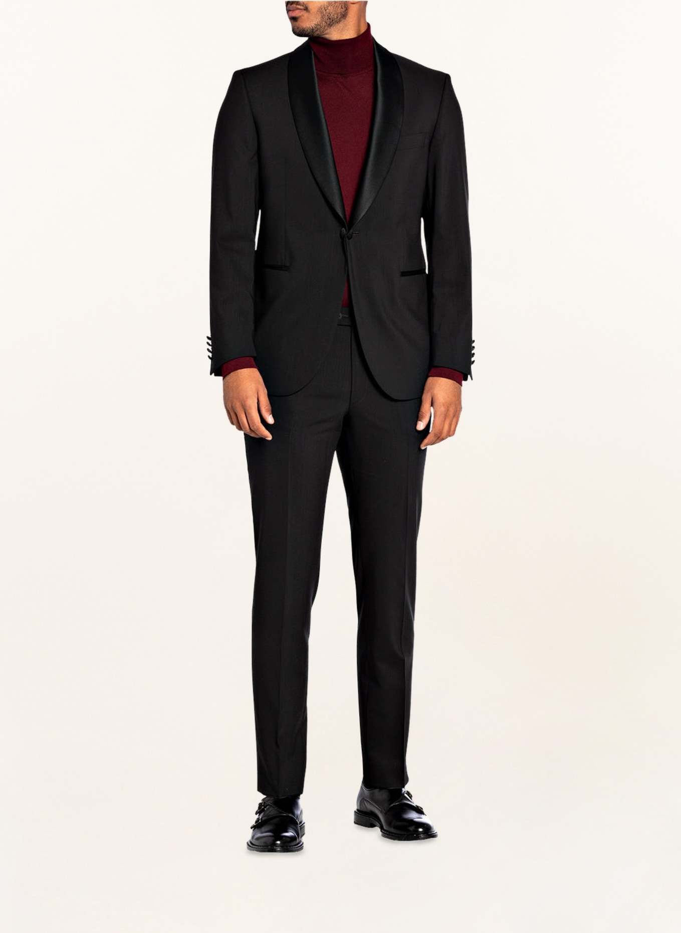EDUARD DRESSLER Tuxedo trousers shaped fit, Color: BLACK (Image 7)