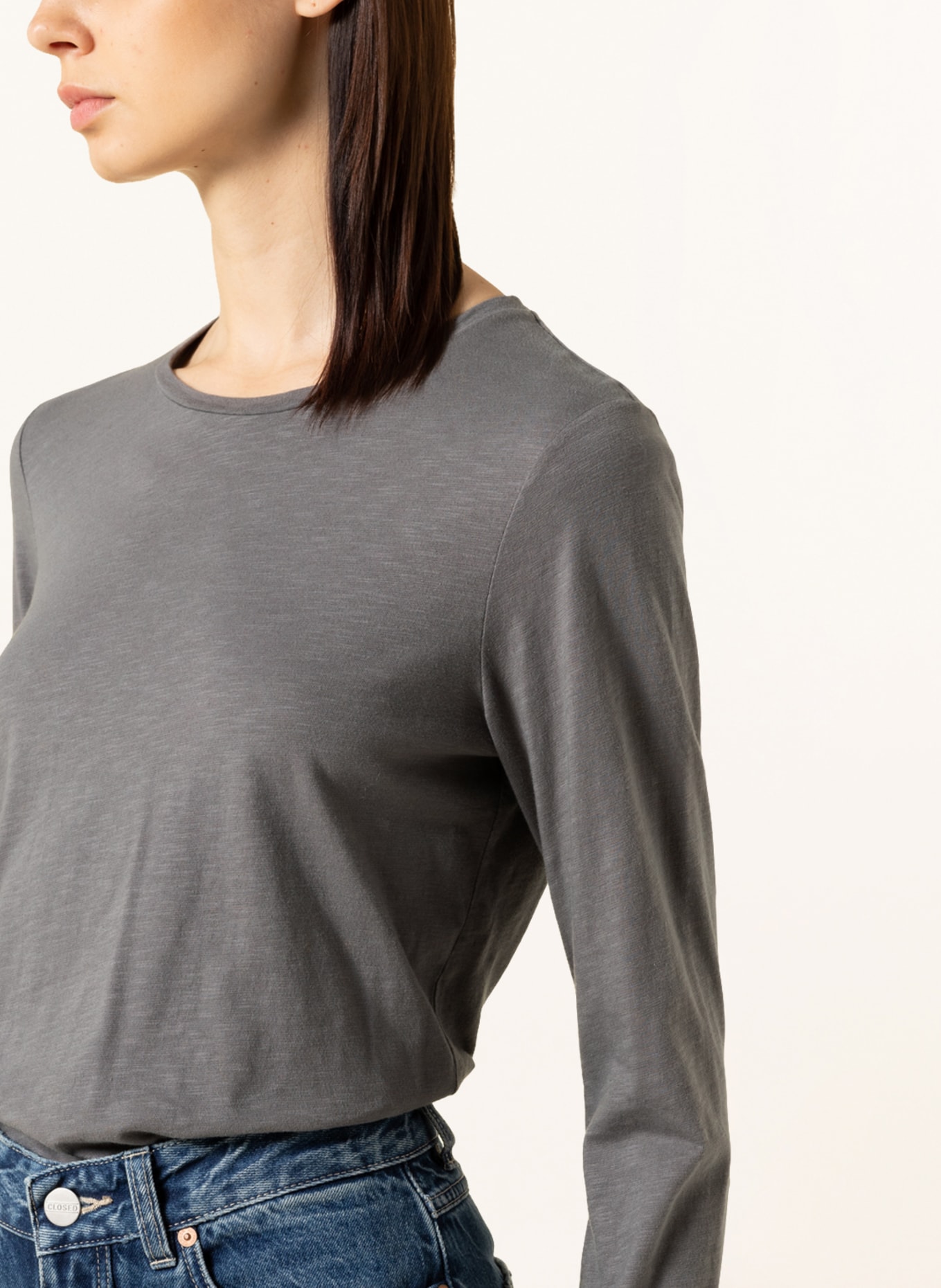 CLOSED Long sleeve shirt, Color: GRAY (Image 4)
