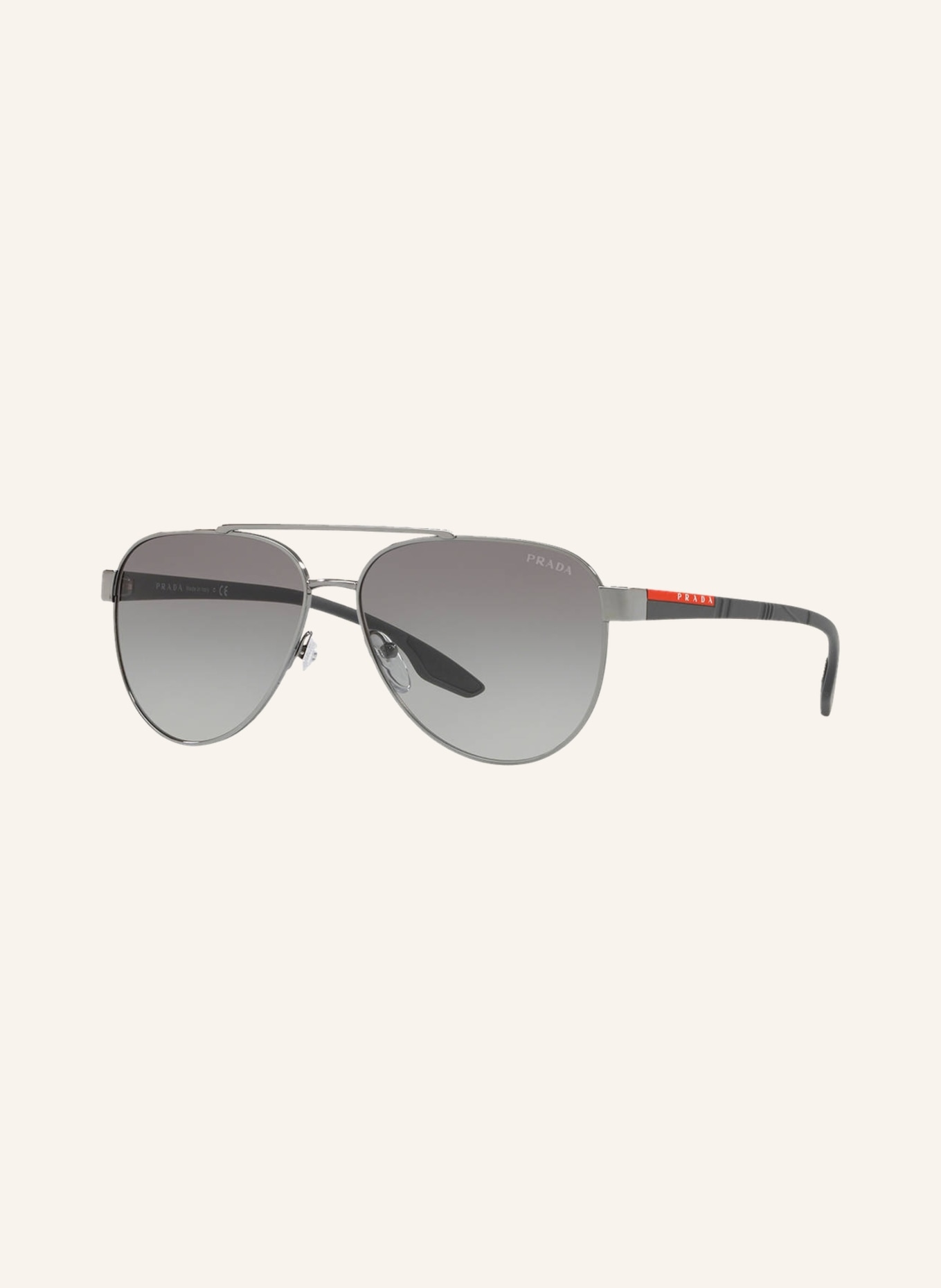 PRADA LINEA ROSSA Sonnenbrille PS 54TS: 5AV3M1 - SILBER/ GRAU VERLAUF