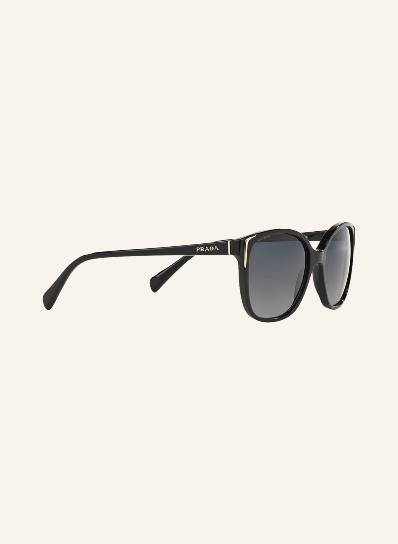 PRADA Sunglasses PR 01OS , Color: 1AB5W1 - BLACK/GRAY POLARIZED (Image 3)