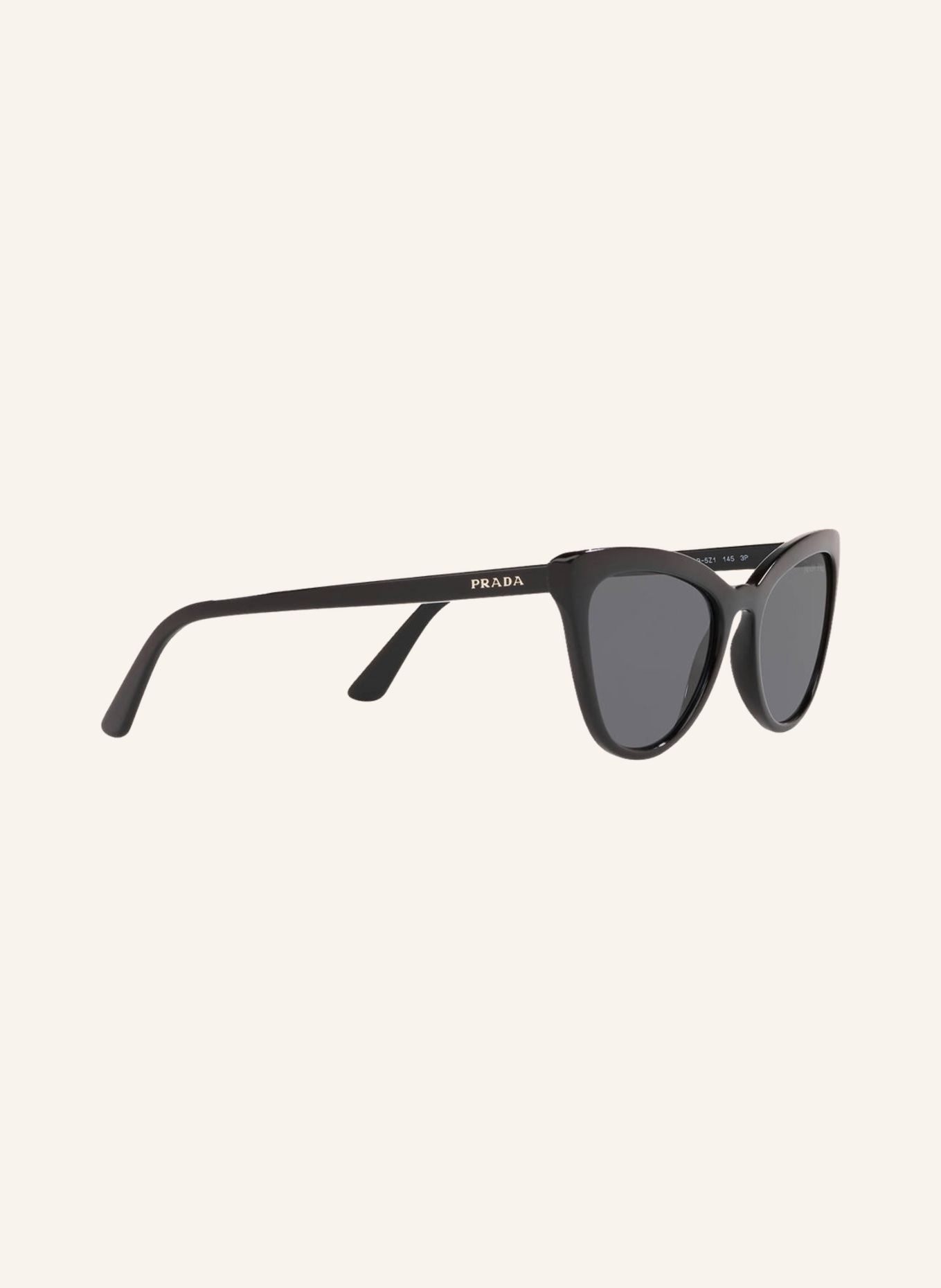 PRADA Sunglasses PR 01VS, Color: 1AB5Z1 - BLACK/GRAY POLARIZED (Image 3)