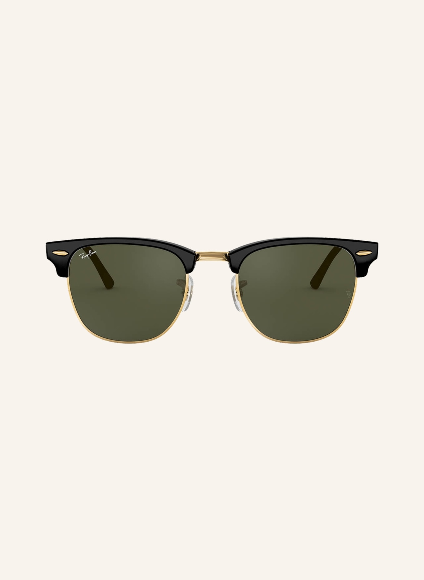 Ray-Ban Sunglasses RB3016 CLUBMASTER, Color: W0365 - BLACK/GOLD / DARK GREEN (Image 2)