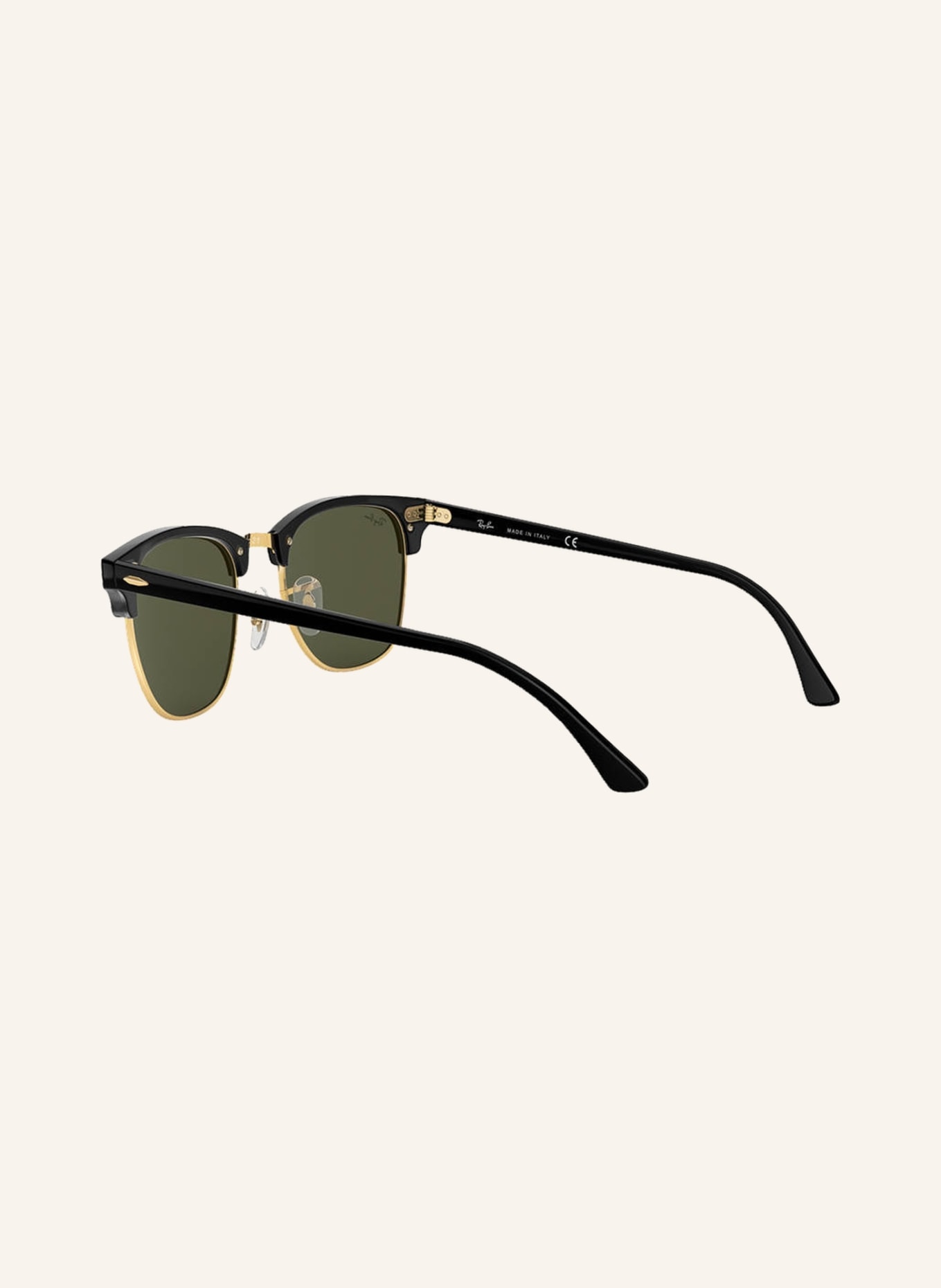 Ray-Ban Sunglasses RB3016 CLUBMASTER, Color: W0365 - BLACK/GOLD / DARK GREEN (Image 4)