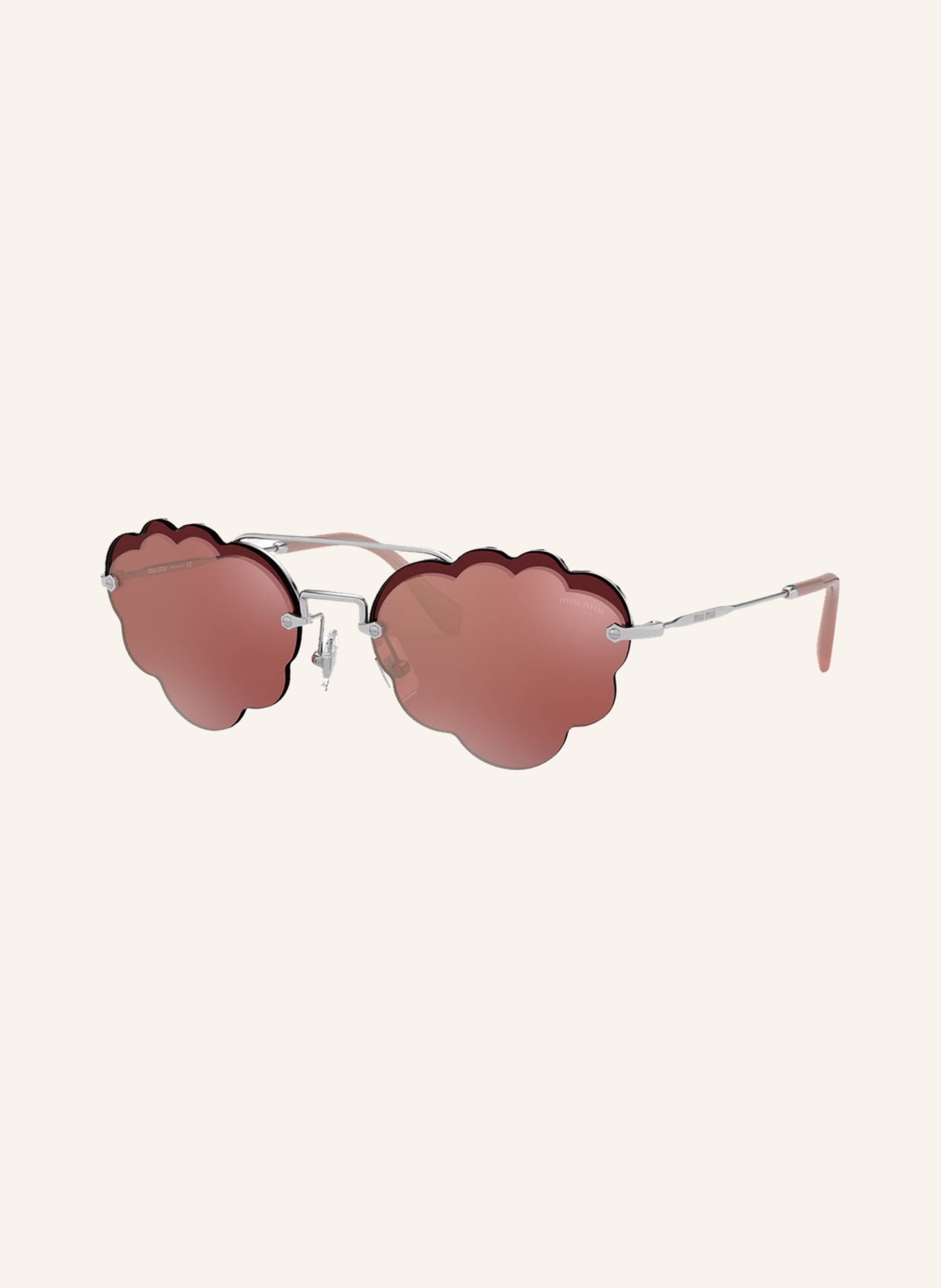 MIU MIU Sunglasses MU 57US, Color: 1BC177 - SILVER/ RED (Image 1)