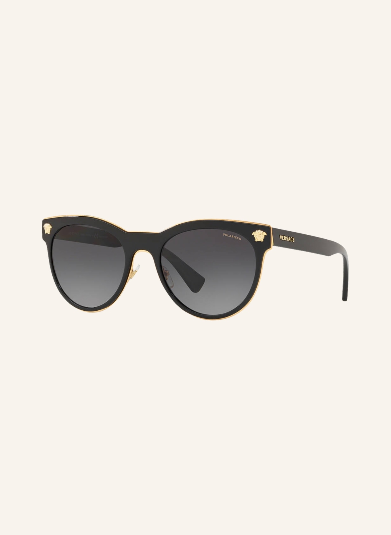 VERSACE Sunglasses VE2198, Color: BLACK/BLACK POLARIZED (Image 1)