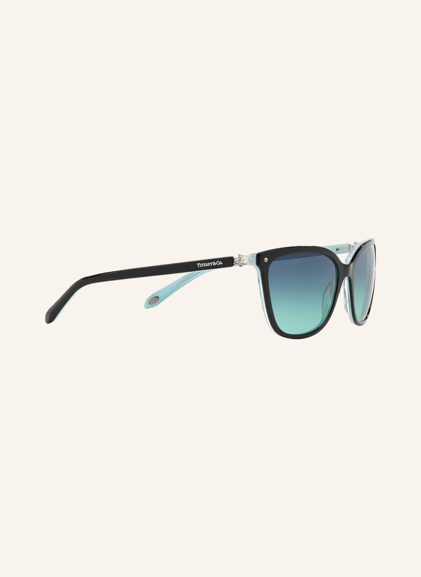 TIFFANY & Co. Sunglasses TF4105 with decorative gem trim, Color: 81939S - BLACK/BLUE GRADIENT (Image 3)