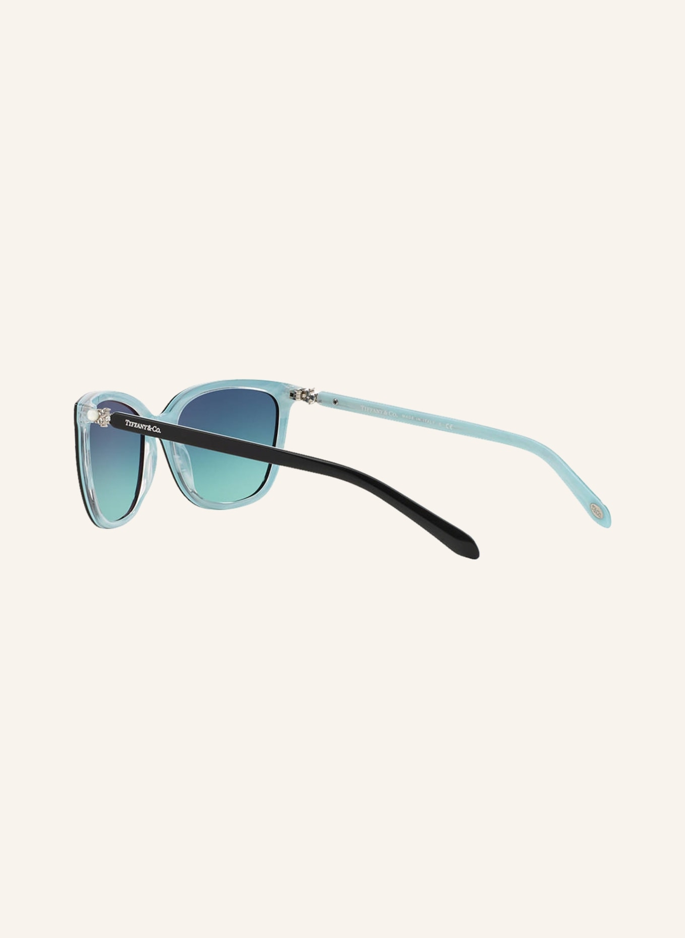 TIFFANY & Co. Sunglasses TF4105 with decorative gem trim, Color: 81939S - BLACK/BLUE GRADIENT (Image 4)