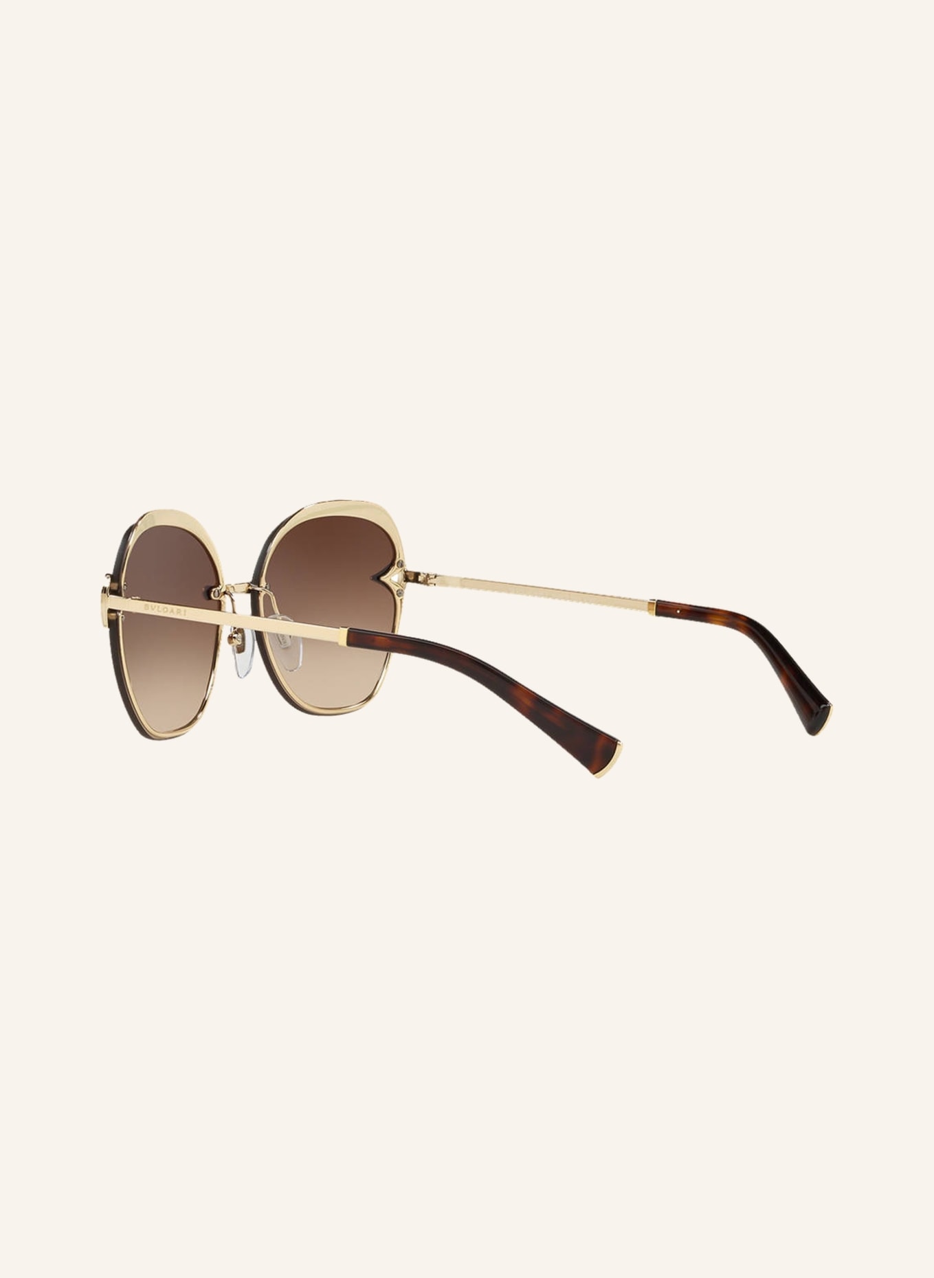 BVLGARI Sunglasses BV6111B with decorative gem trim, Color: 203413 - GOLD/ BROWN GRADIENT (Image 4)