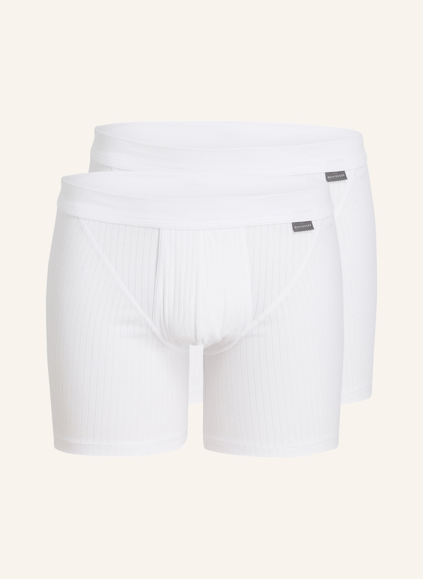 SCHIESSER 2-pack boxer shorts COTTON ESSENTIALS , Color: WHITE (Image 1)