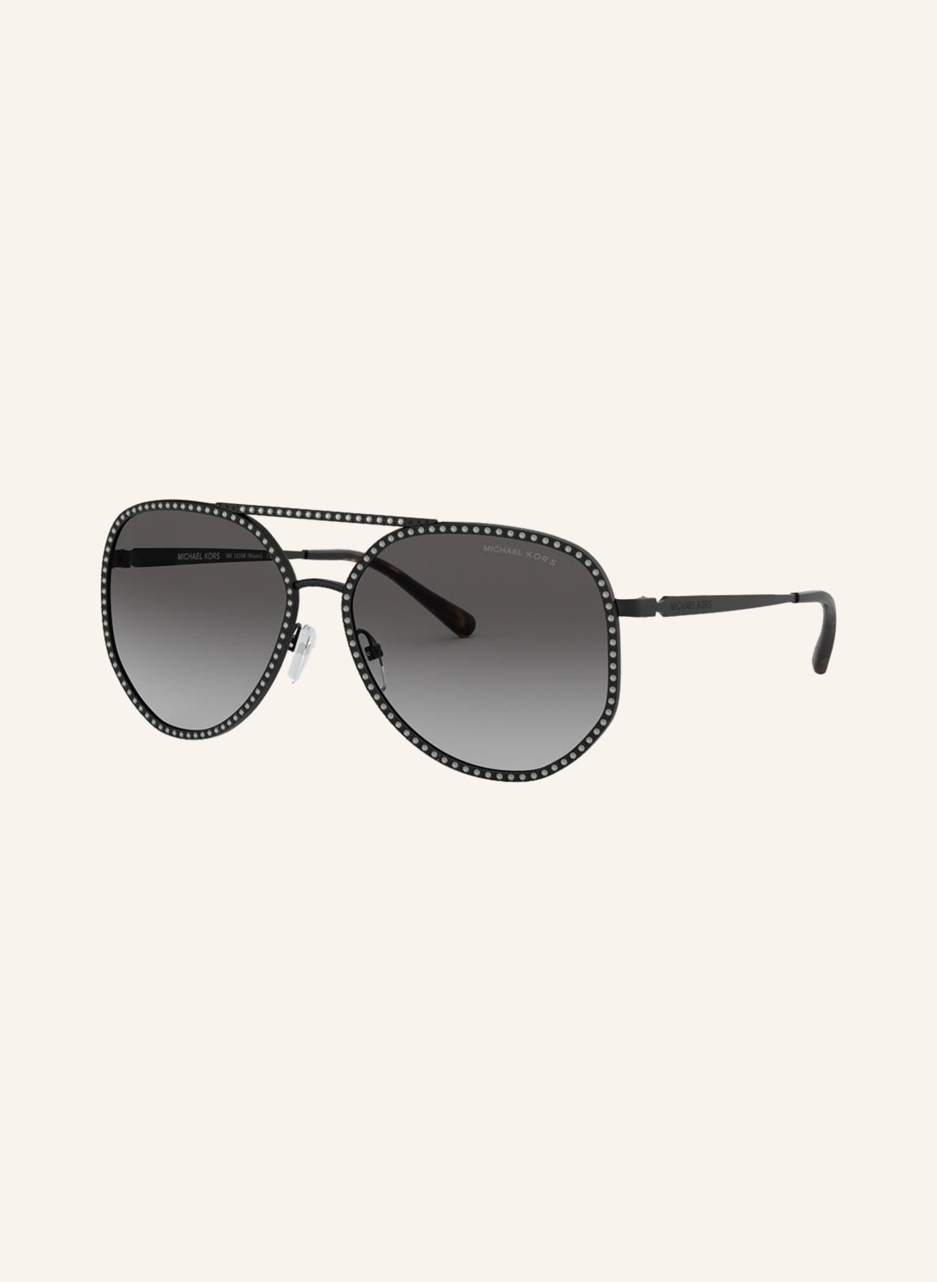MICHAEL KORS Sunglasses MK-1039B with decorative gem trim , Color: 106111 - MATTE BLACK/ GRAY GRADIENT (Image 1)