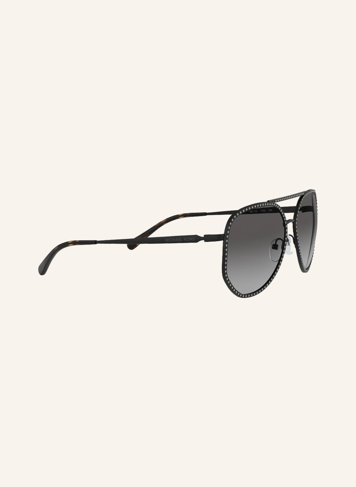MICHAEL KORS Sunglasses MK-1039B with decorative gem trim , Color: 106111 - MATTE BLACK/ GRAY GRADIENT (Image 3)