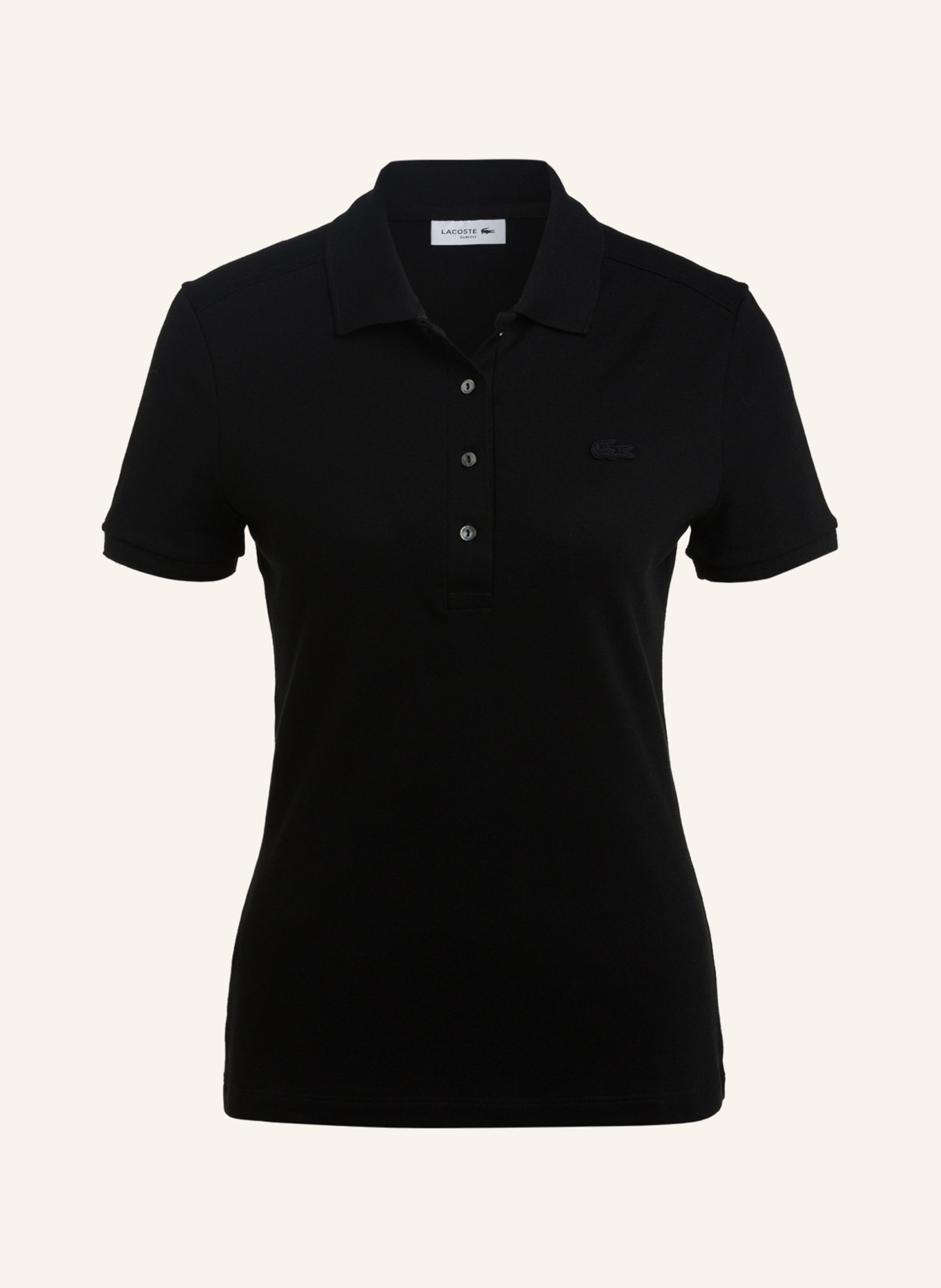 LACOSTE Piqué-Poloshirt Slim Fit, Farbe: SCHWARZ (Bild 1)