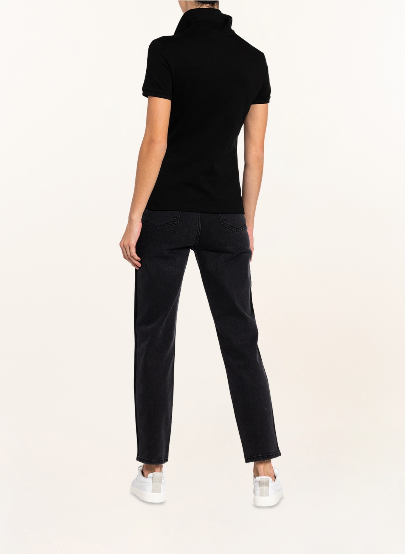 LACOSTE Piqué-Poloshirt Slim Fit, Farbe: SCHWARZ (Bild 3)