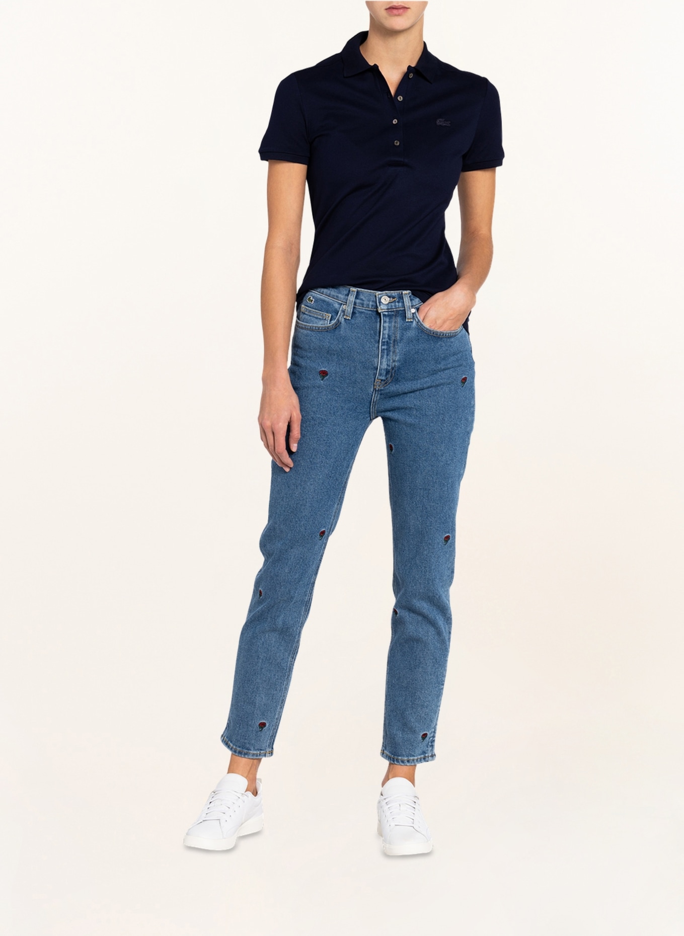 LACOSTE Piqué-Poloshirt Slim Fit, Farbe: NAVY (Bild 2)
