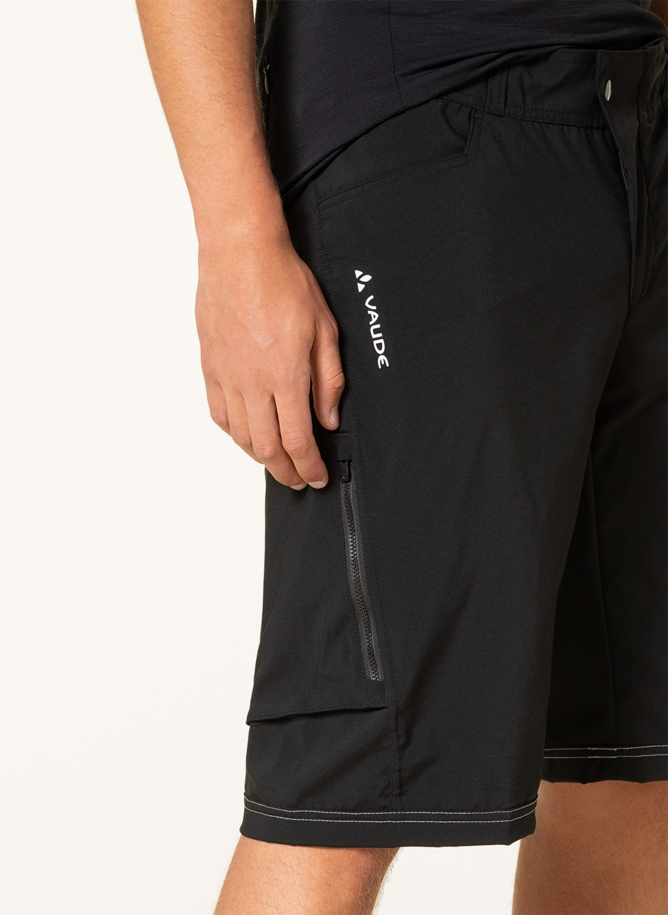VAUDE Cycling shorts LEDRO with padded inner shorts, Color: BLACK (Image 5)