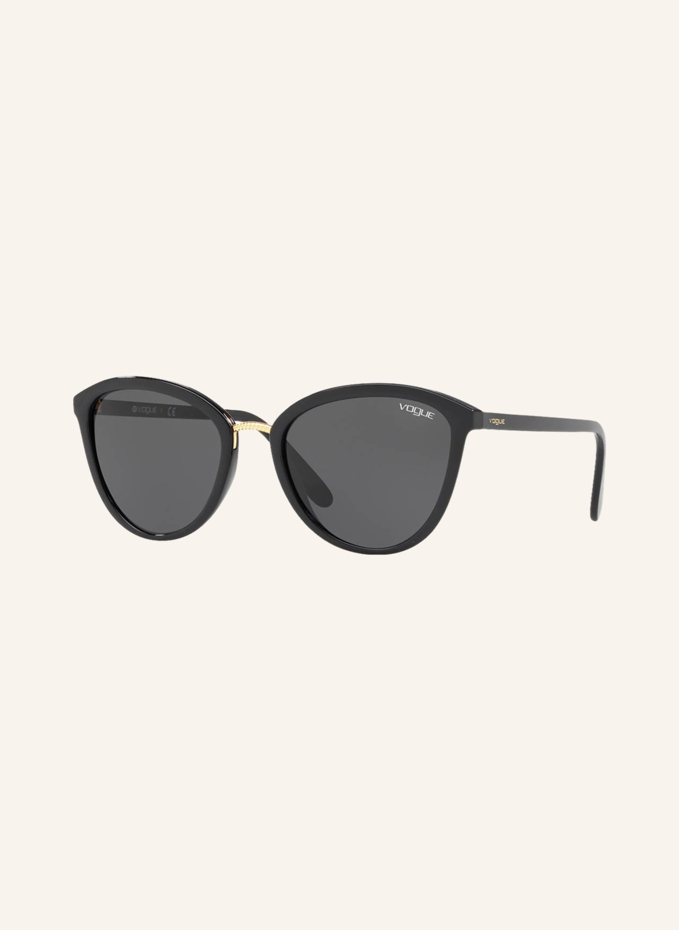 VOGUE Sunglasses 0VO5270S, Color: W44/87 BLACK/GOLD/GRAY (Image 1)