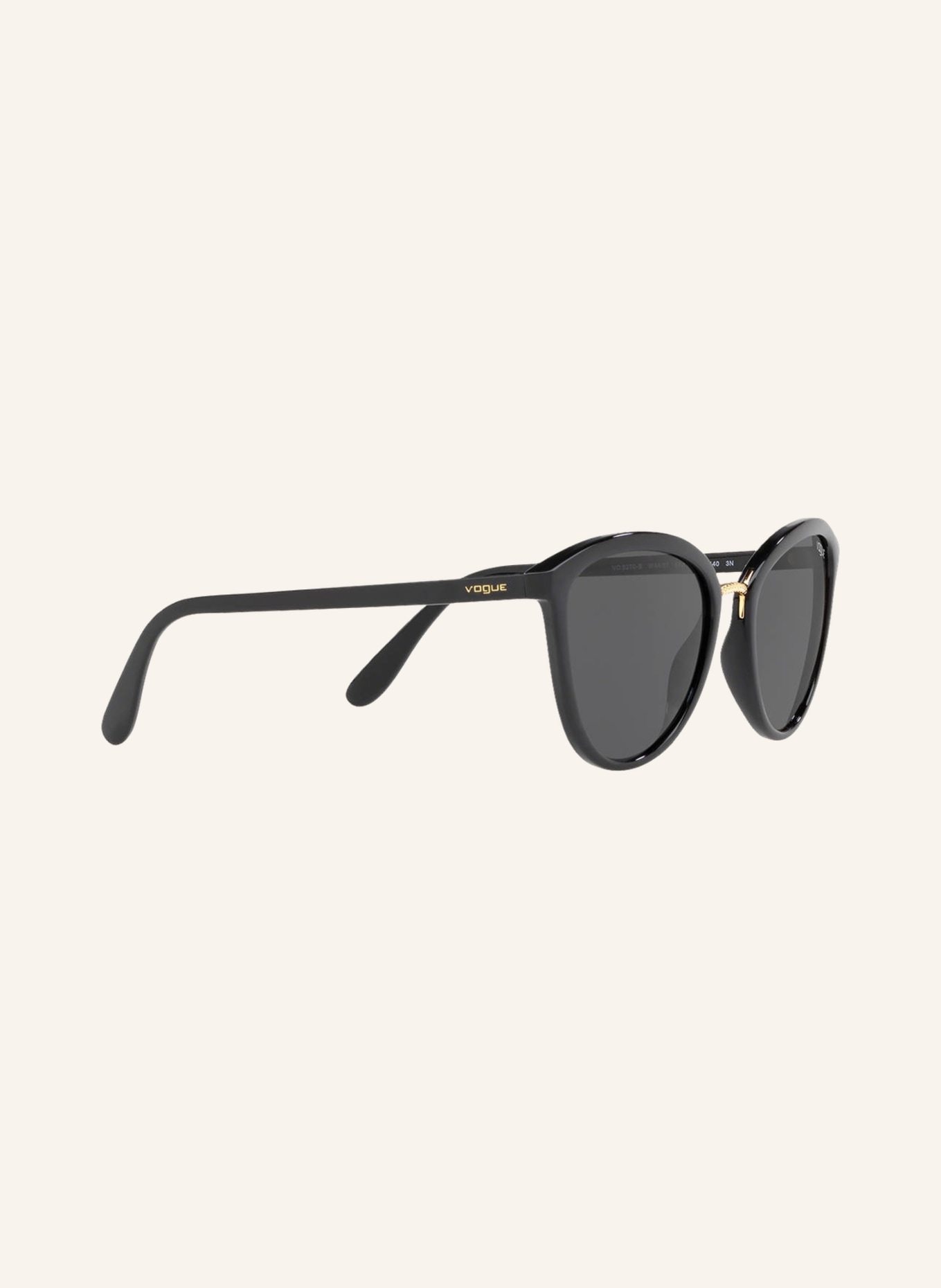 VOGUE Sunglasses 0VO5270S, Color: W44/87 BLACK/GOLD/GRAY (Image 3)