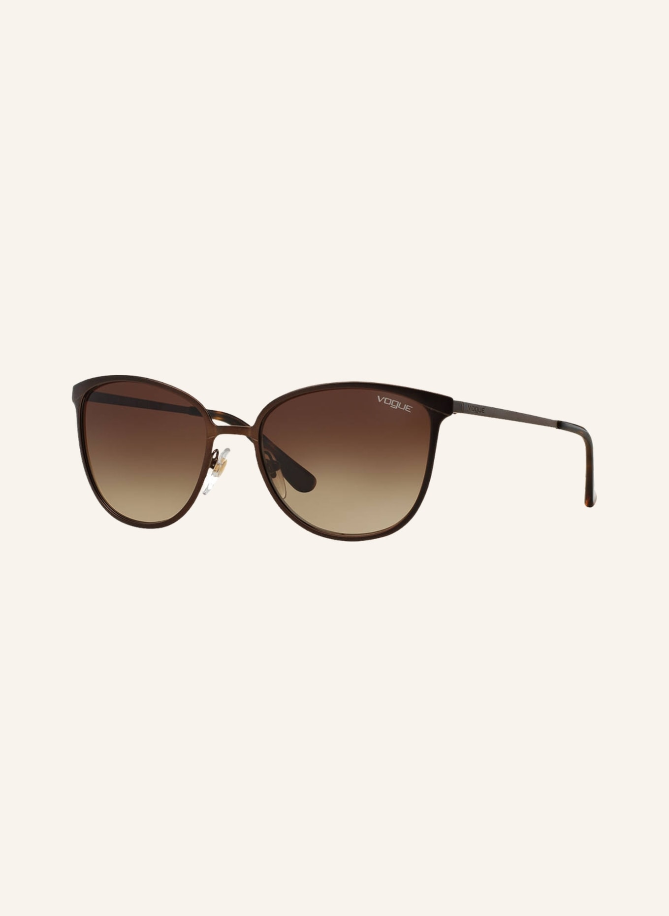 VOGUE Sunglasses VO4002S, Color: 934S13 - MATTE DARK BROWN/ BROWN GRADIENT (Image 1)