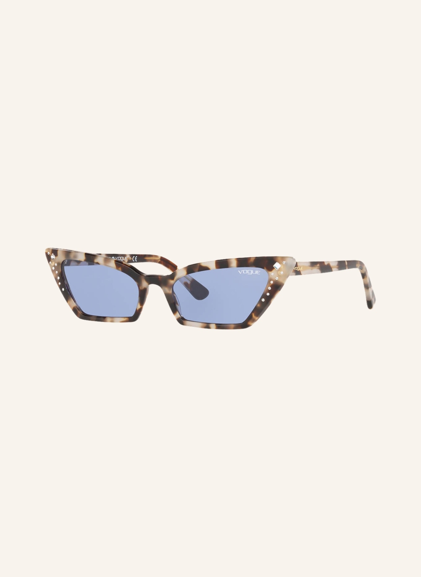 VOGUE Sunglasses 0VO5282SB with decorative gem trim , Color: 272276 – HAVANA/BLUE (Image 1)