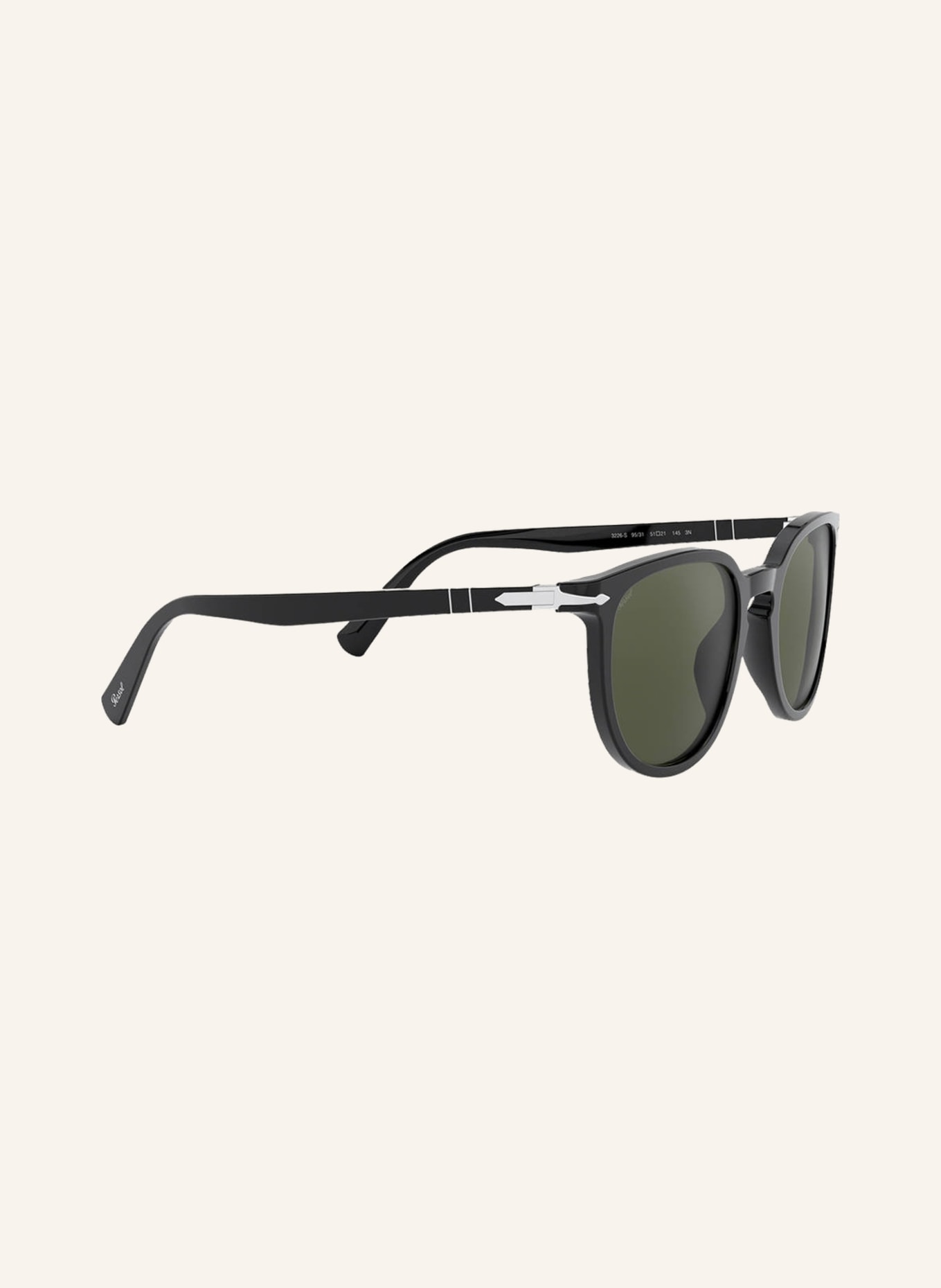 Persol Sunglasses PO3226S, Color: 95/31 - BLACK/GREEN (Image 3)