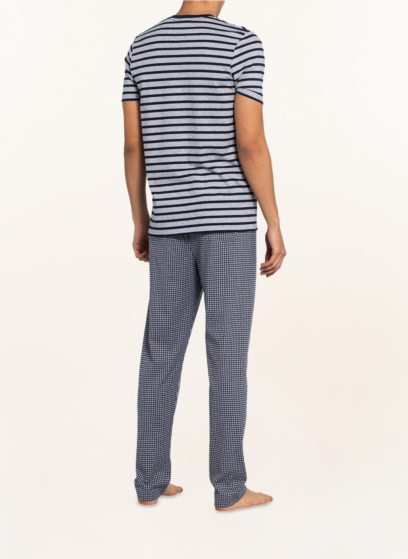 mey Pajama pants series CLUB COLL, Color: LIGHT GRAY/ DARK BLUE (Image 3)