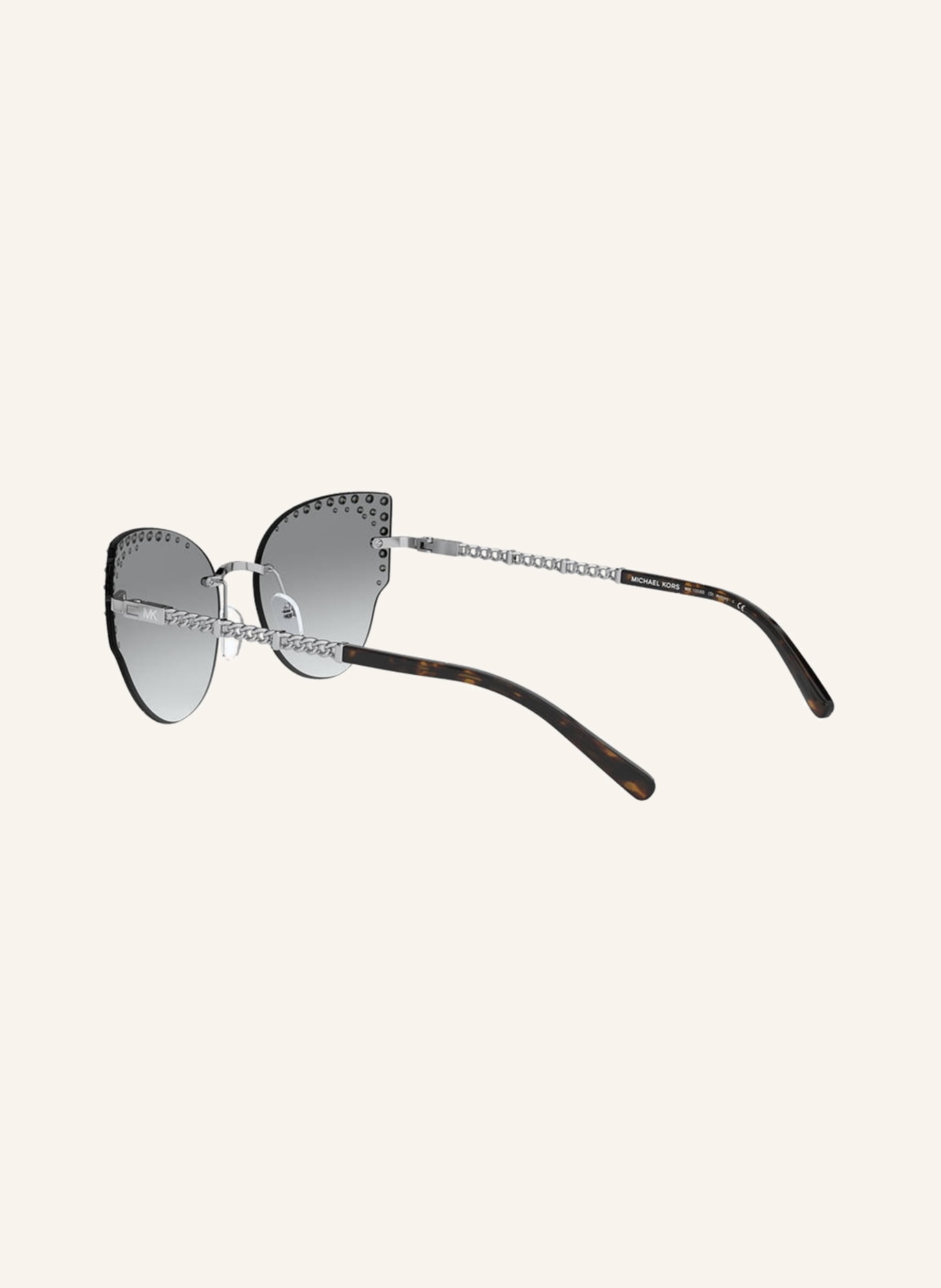 MICHAEL KORS Sunglasses MK1058B with decorative gem trim, Color: 100111 - SILVER/ GRAY GRADIENT (Image 4)