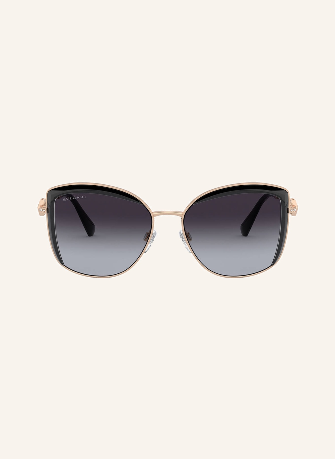 BVLGARI Sunglasses BV6128B with decorative gem trim, Color: 20148G - GOLD/ PURPLE GRADIENT (Image 2)