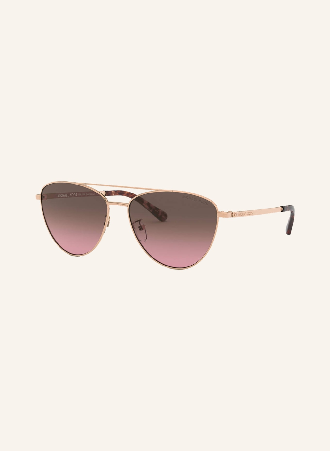 MICHAEL KORS Sunglasses BARCELONA MK1056 , Color: 110867 - ROSE GOLD/PINK GRADIENT (Image 1)