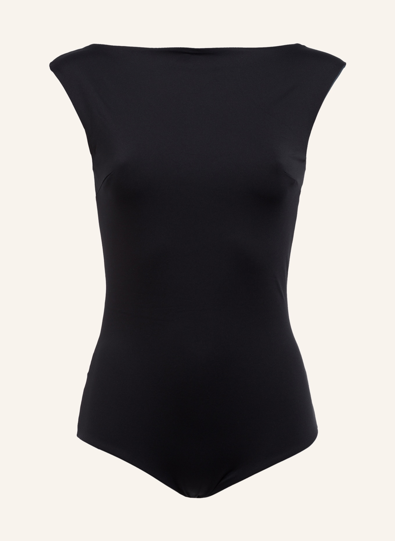 MYMARINI Swimsuit SEABODY reversible with UV protection 50+, Color: BLACK/ DARK GRAY/ CREAM (Image 1)