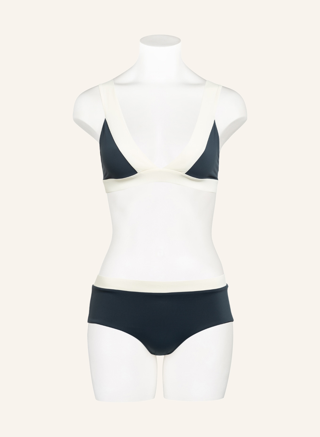 MYMARINI Panty-Bikini-Hose WITH WHITE zum Wenden: SCHWARZ / DUNKELGRAU / CREME