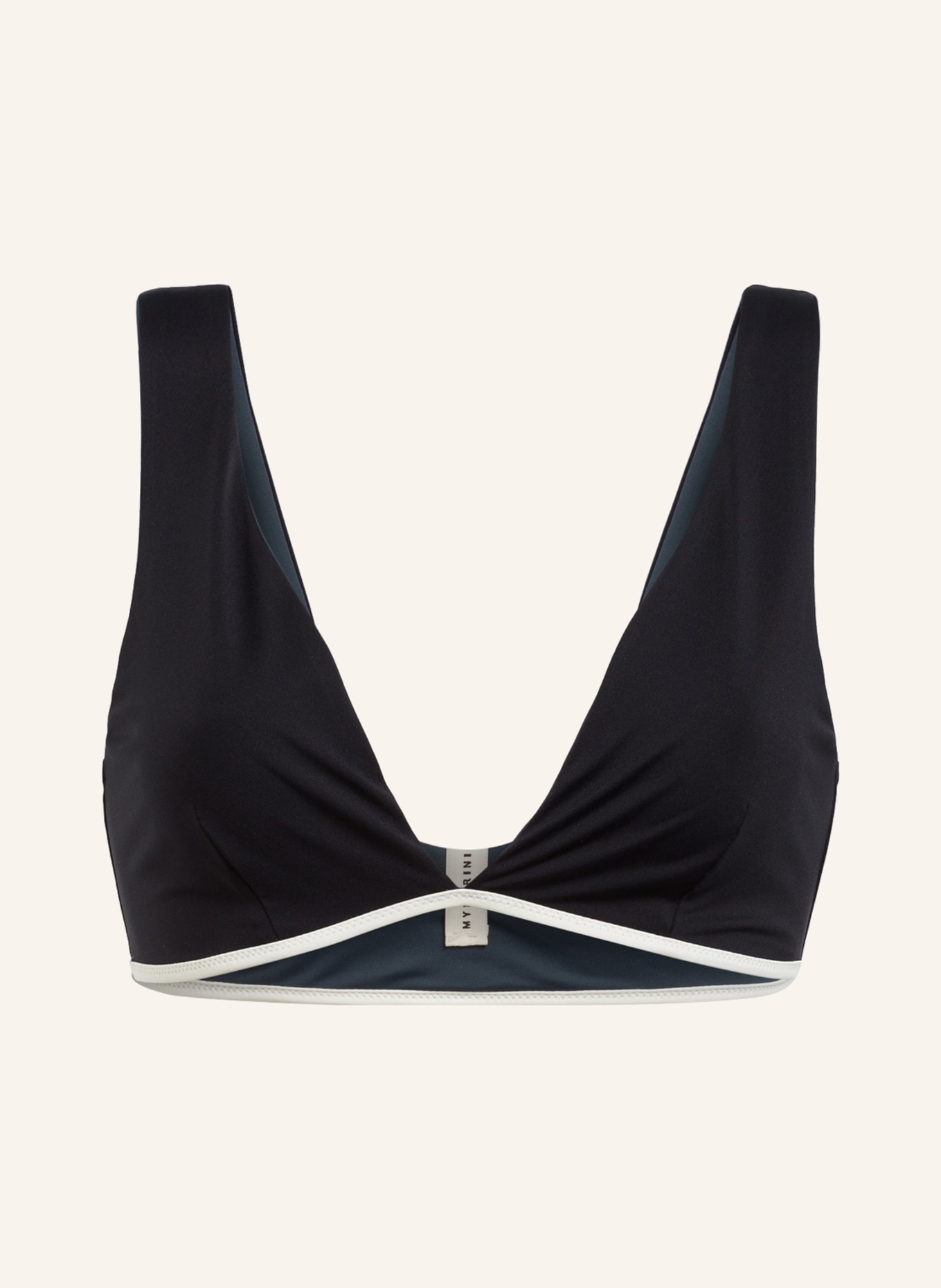 MYMARINI Bralette bikini top reversible , Color: BLACK/ DARK GRAY/ CREAM (Image 1)