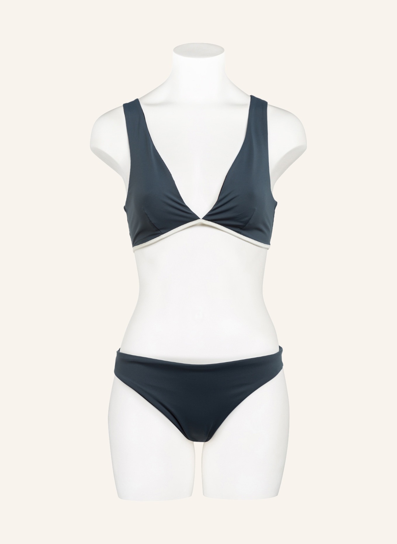 MYMARINI Bralette bikini top reversible , Color: BLACK/ DARK GRAY/ CREAM (Image 3)