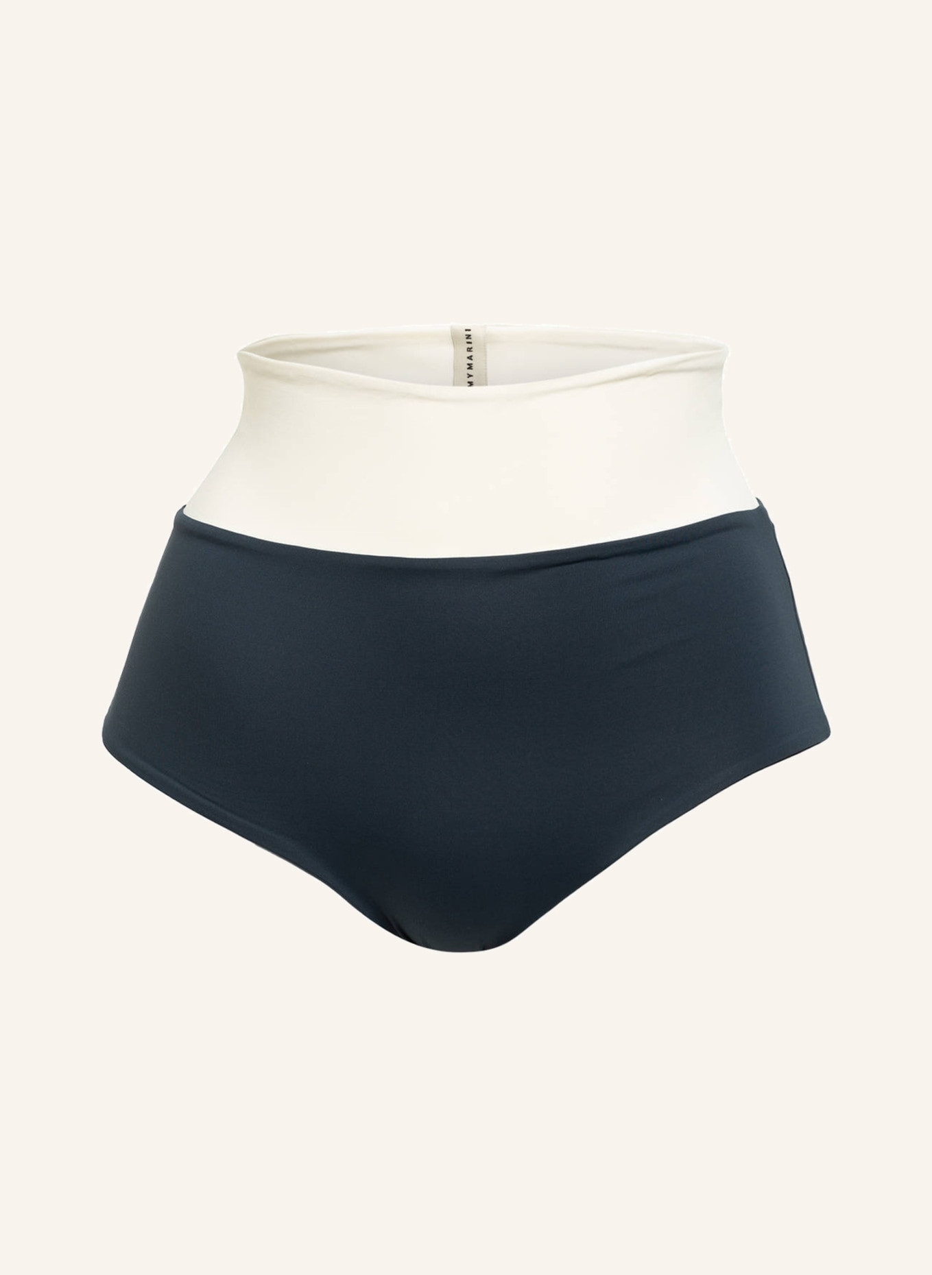 MYMARINI High-waist bikini bottoms SURFSHORTS reversible with UV protection 50+, Color: BLACK/ DARK GRAY/ CREAM (Image 1)