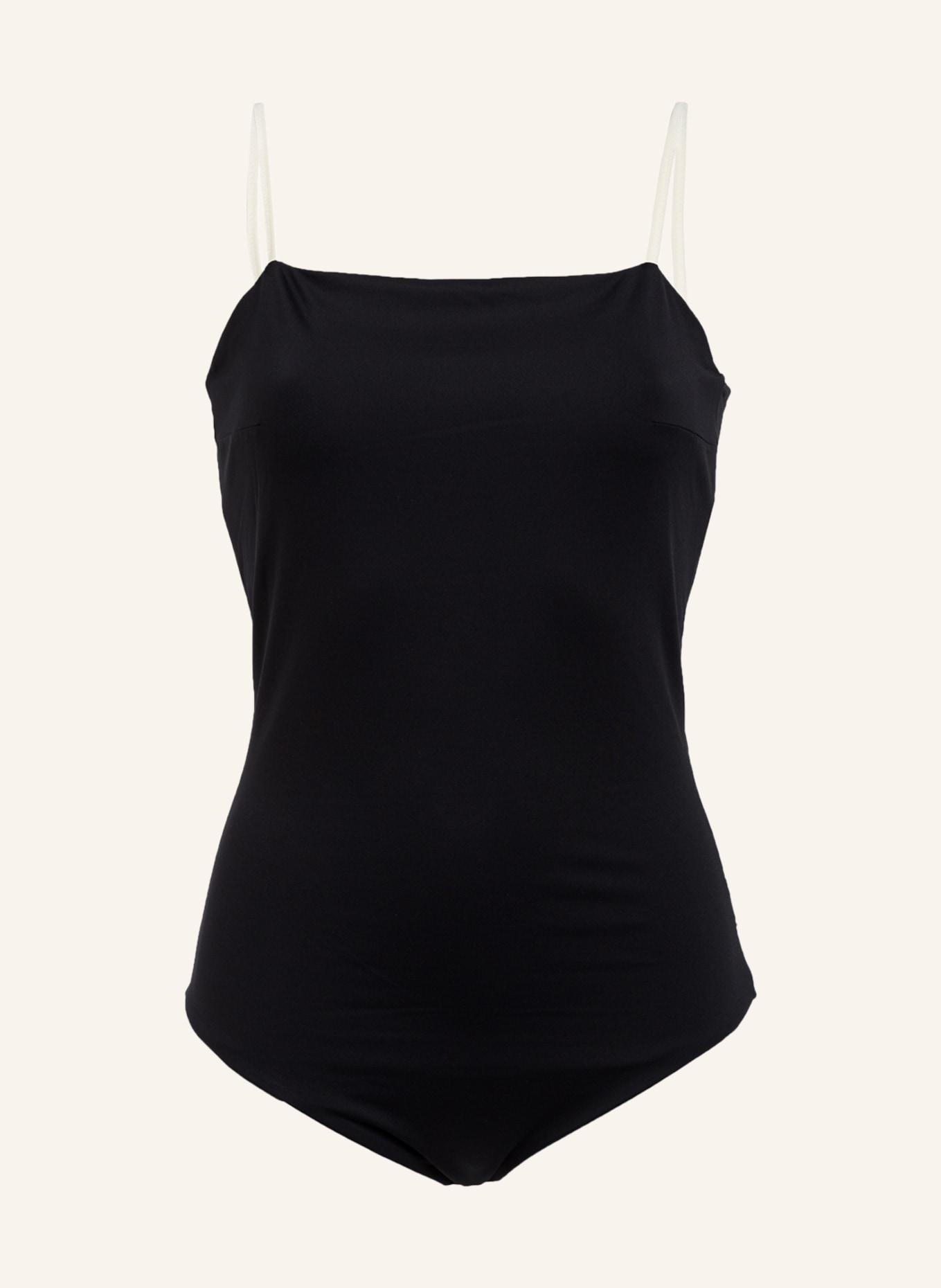 MYMARINI Swimsuit EASYBODY reversible with UV protection 50+, Color: BLACK/ DARK GRAY/ CREAM (Image 1)