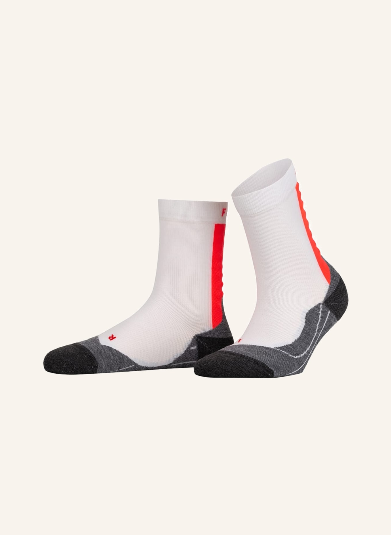FALKE Running socks ACHILLES , Color: 2028 WHITE-NEON RED (Image 1)