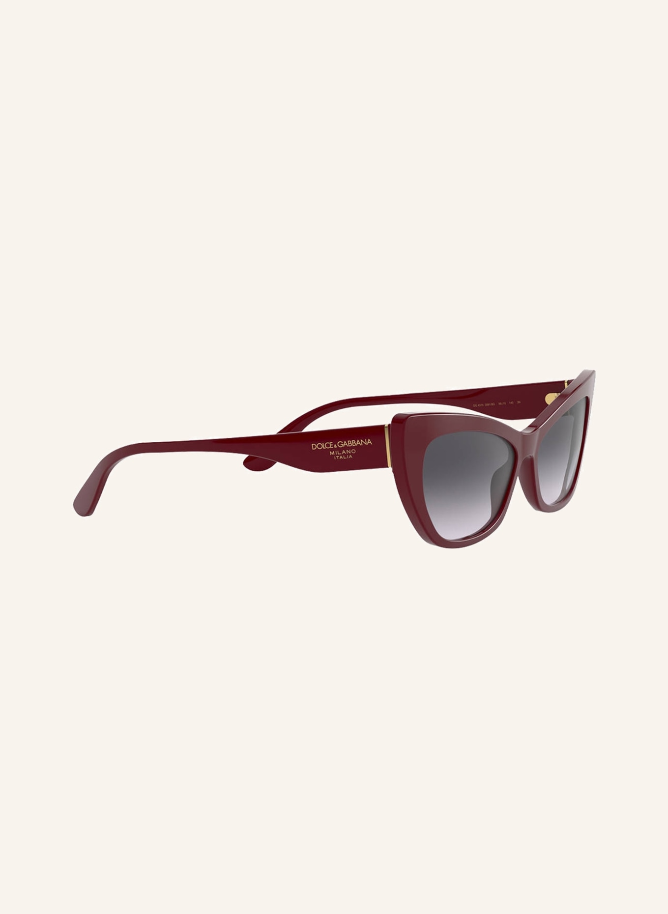 DOLCE & GABBANA Sunglasses DG 4370, Color: 30918G - DARK RED/GRAY GRADIENT (Image 3)