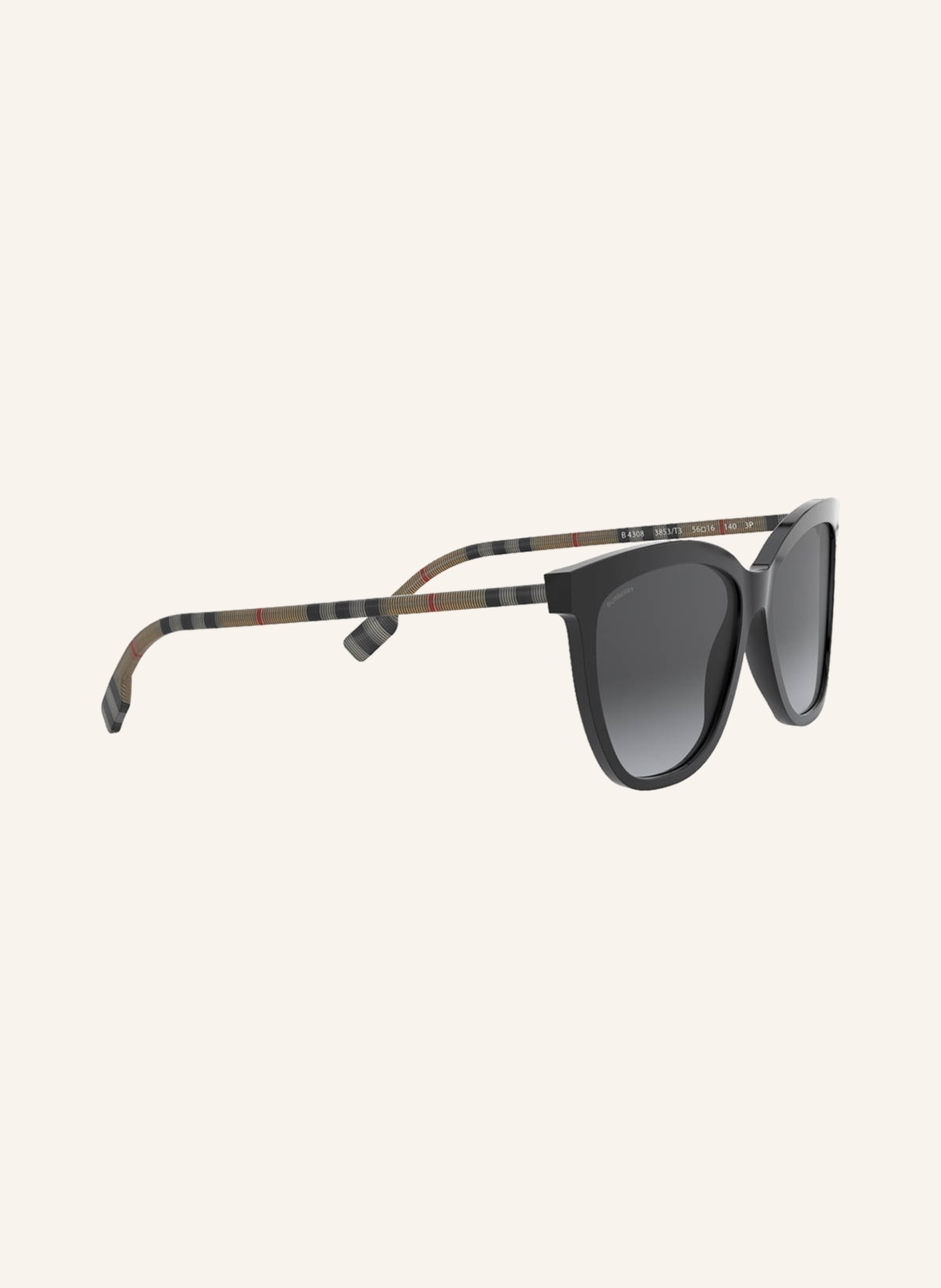 BURBERRY Sunglasses BE4308, Color: 3853T3 - BLACK/ GRAY GRADIENT (Image 3)