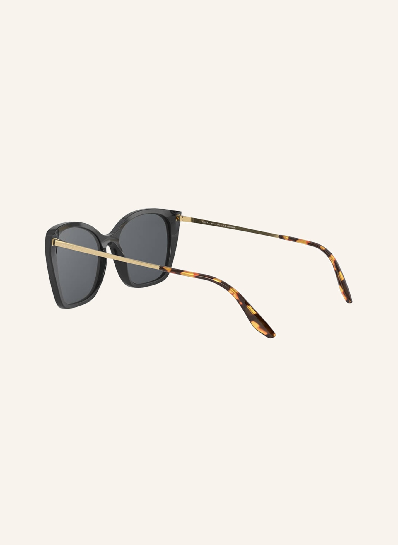 PRADA Sunglasses PR 12XS, Color: 1AB5Z1 - BLACK/ GRAY POLARIZED (Image 4)