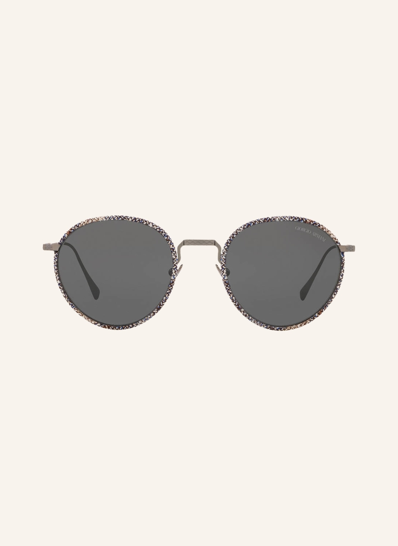 EMPORIO ARMANI Round sunglasses, Color: 300387 BLACK/ WHITE/ GRAY (Image 2)