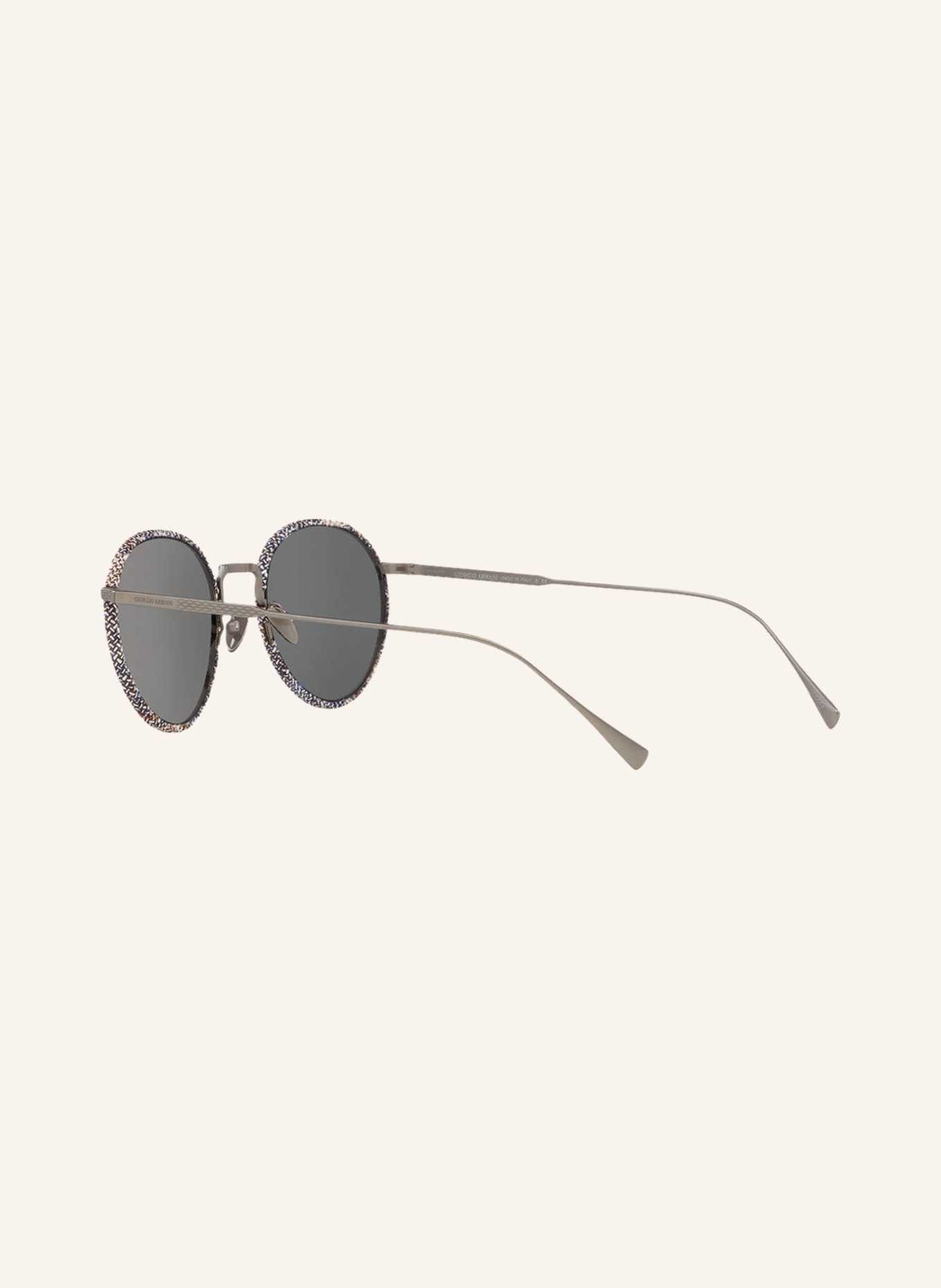 EMPORIO ARMANI Round sunglasses, Color: 300387 BLACK/ WHITE/ GRAY (Image 4)