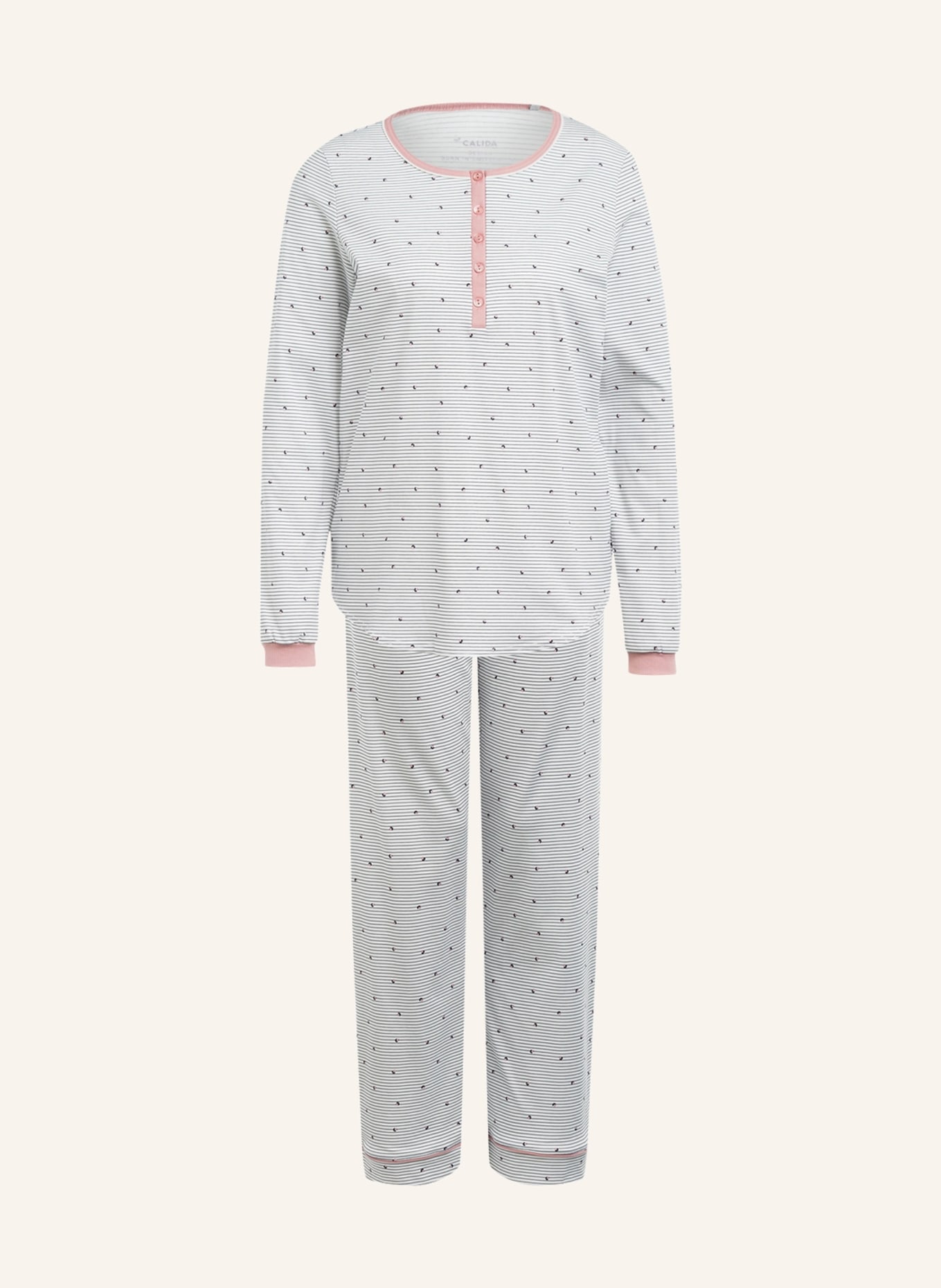 CALIDA Schlafanzug SWEET DREAMS, Farbe: WEISS/ DUNKELBLAU (Bild 1)
