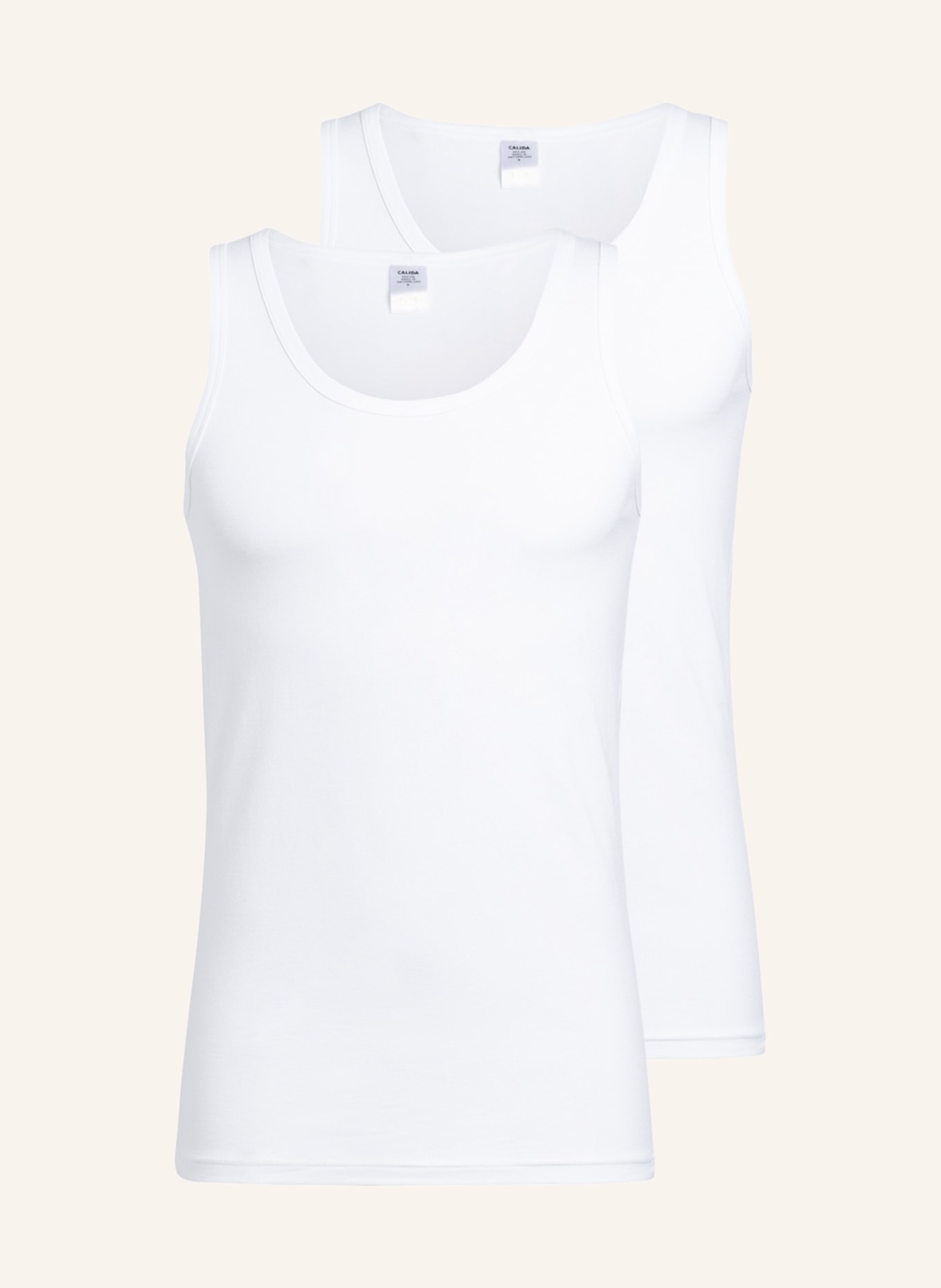 CALIDA 2-pack undershirts NATURAL BENEFIT, Color: WHITE (Image 1)