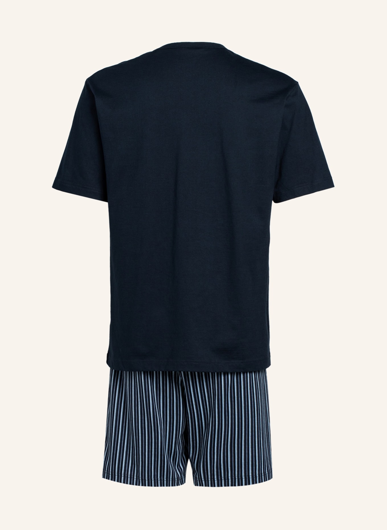 CALIDA Shorty-Schlafanzug RELAX IMPRINT, Farbe: DUNKELBLAU/ HELLBLAU (Bild 2)