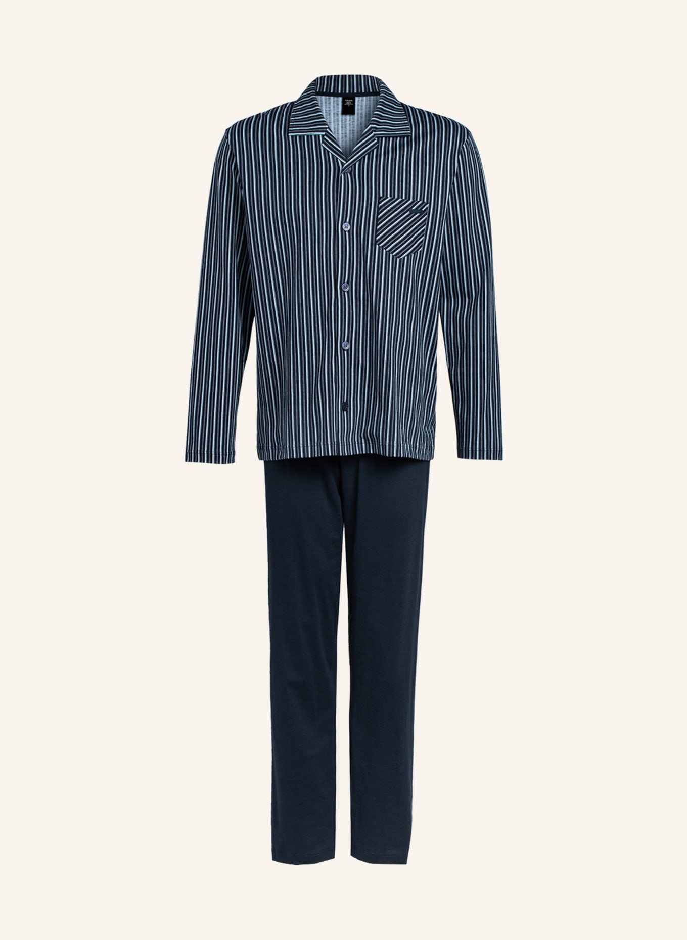 CALIDA Pajamas RELAX IMPRINT, Color: DARK BLUE (Image 1)