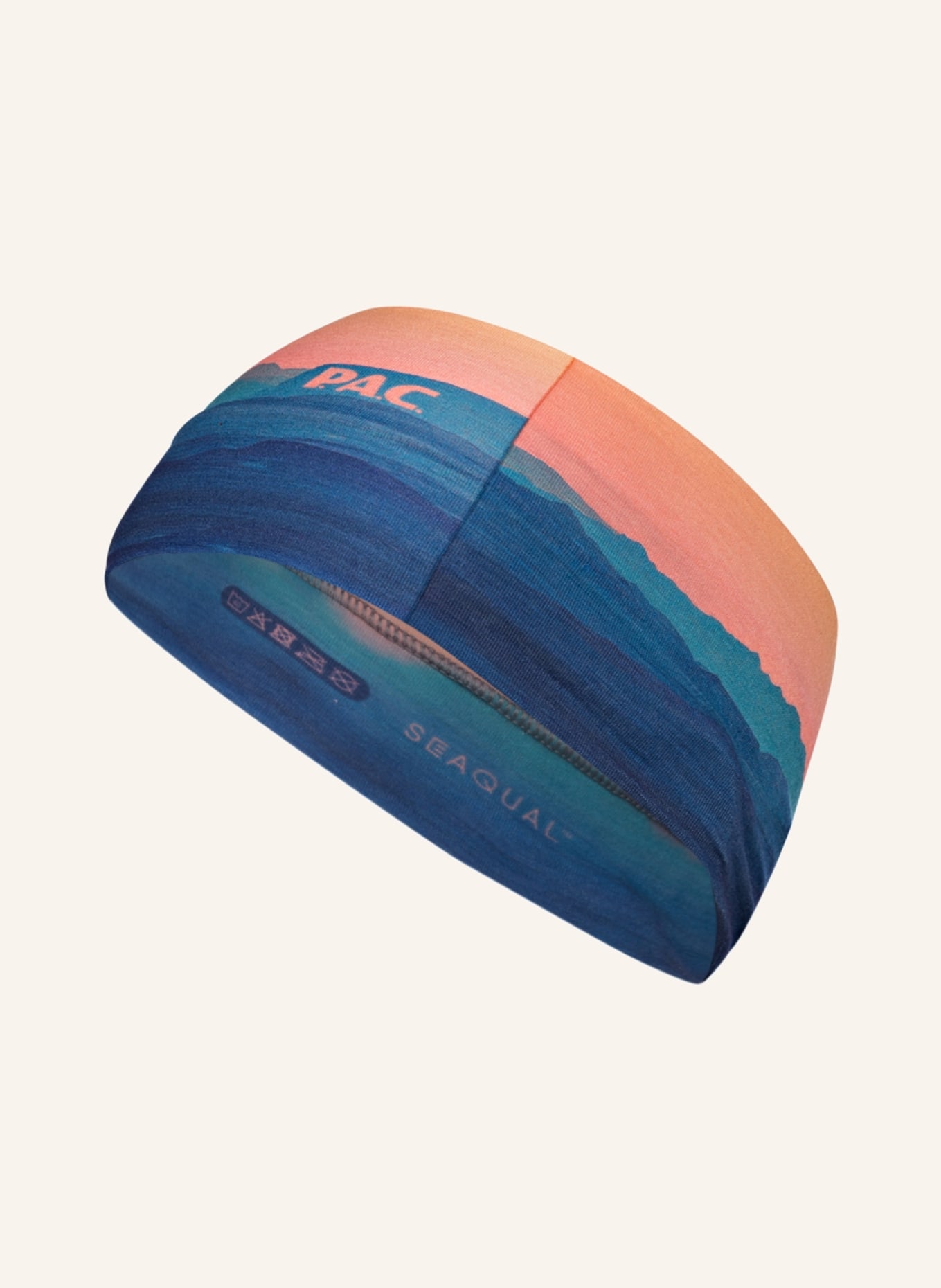 P.A.C. Stirnband OCEAN UPCYCLING , Farbe: BLAU/ ORANGE (Bild 2)